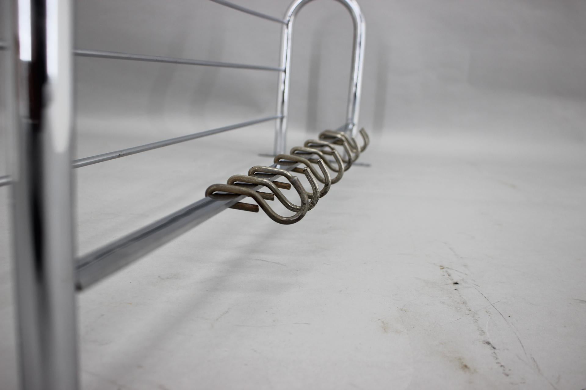 Metal 1940s Bauhaus Coat Hanger Rack, Czechoslovakia For Sale