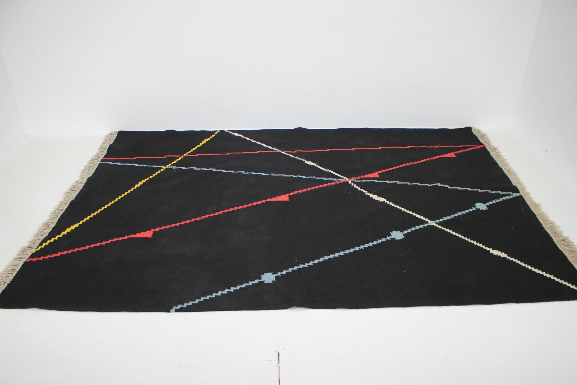 Czech 1940s Bauhaus Geometric Carpet/Rug, Up to 2 Items Available For Sale