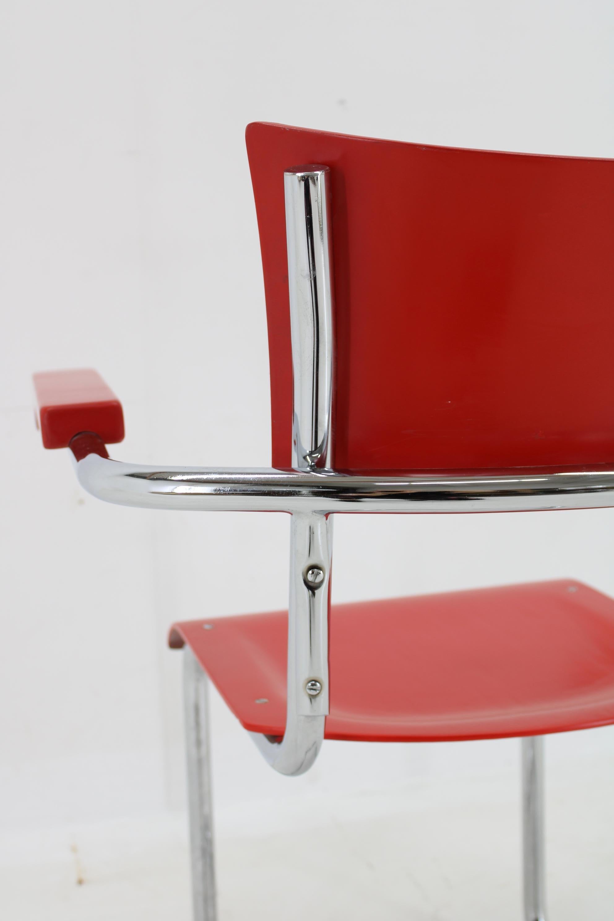 1940s Bauhaus Restored Tubular Armchair, Germany For Sale 2