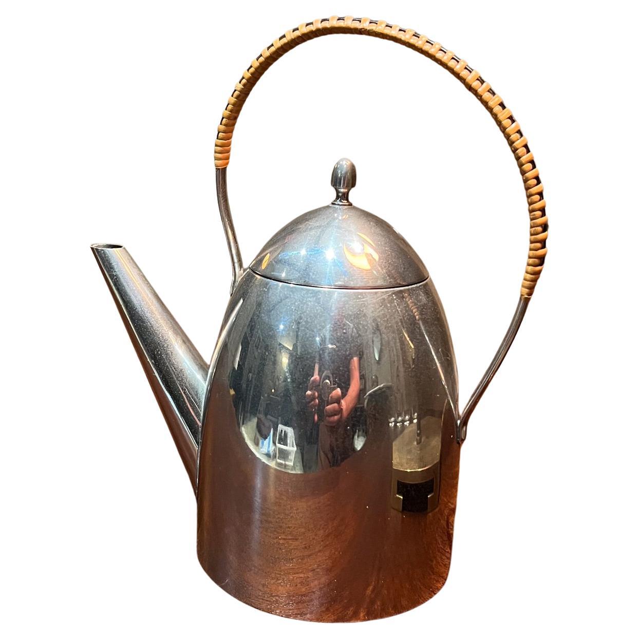 1940s Bauhaus Stainless Tea Kettle Pot Style Peter Behrens en vente