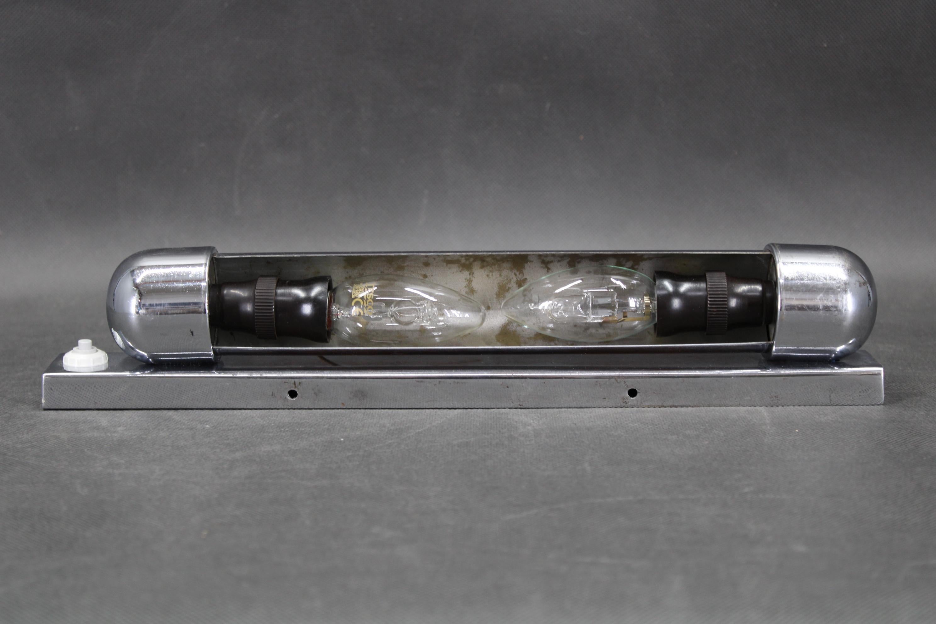 1940s Bauhaus Wall Light by Napako, Czechoslovakia In Good Condition For Sale In Praha, CZ