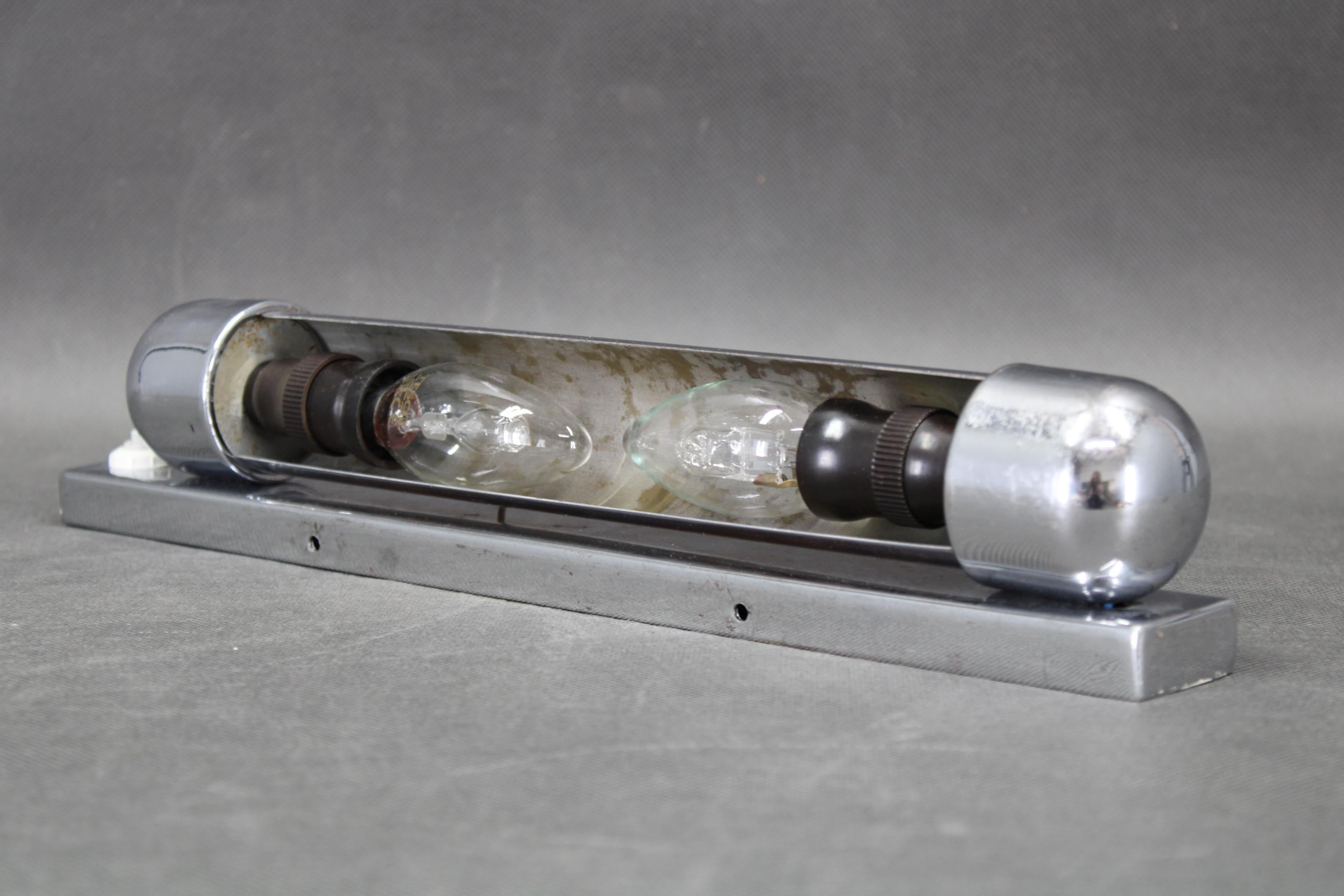 20th Century 1940s Bauhaus Wall Light by Napako, Czechoslovakia For Sale