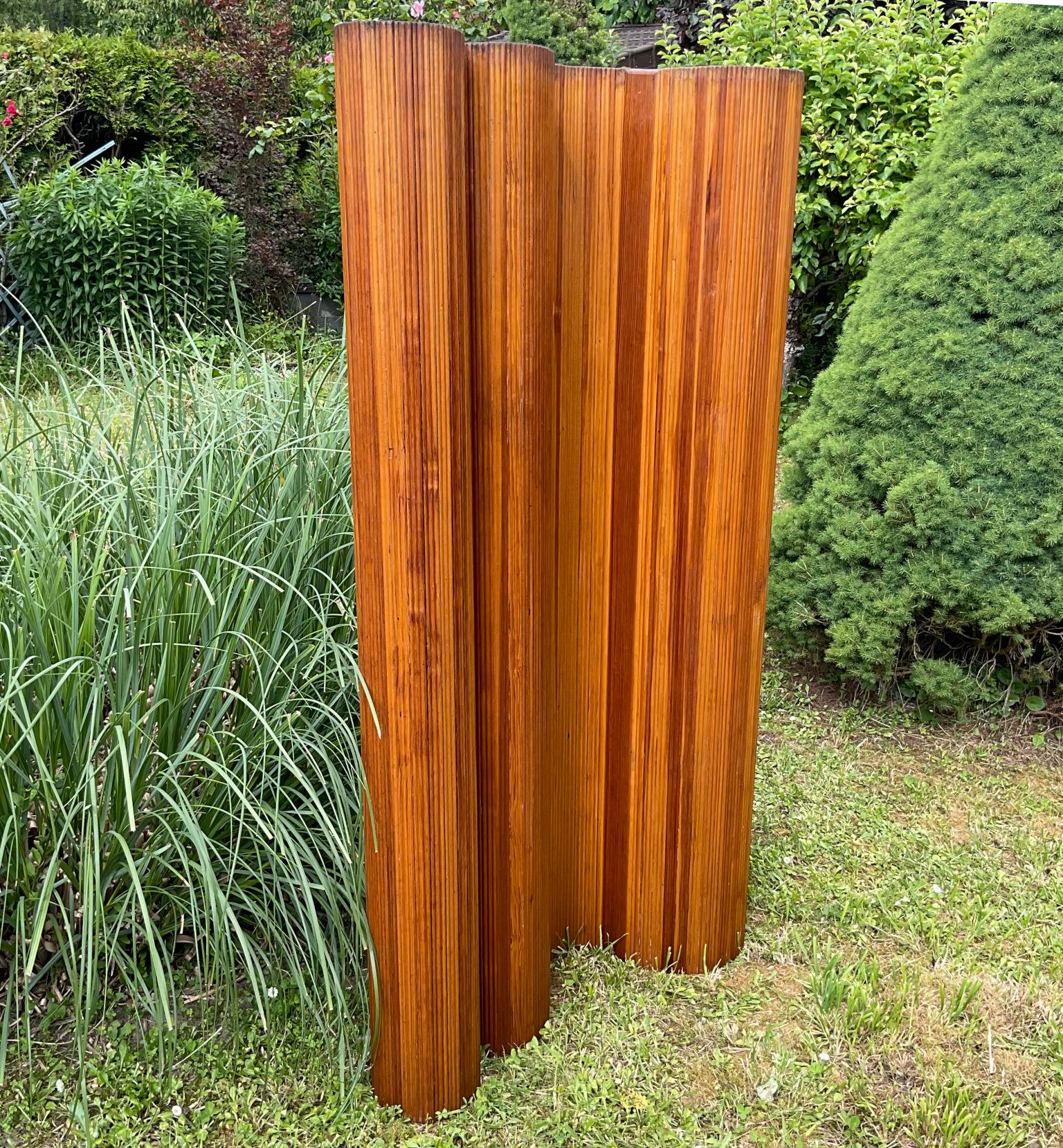 1940s Baumann Pine Screen Room Divider France Melun Paris For Sale 4