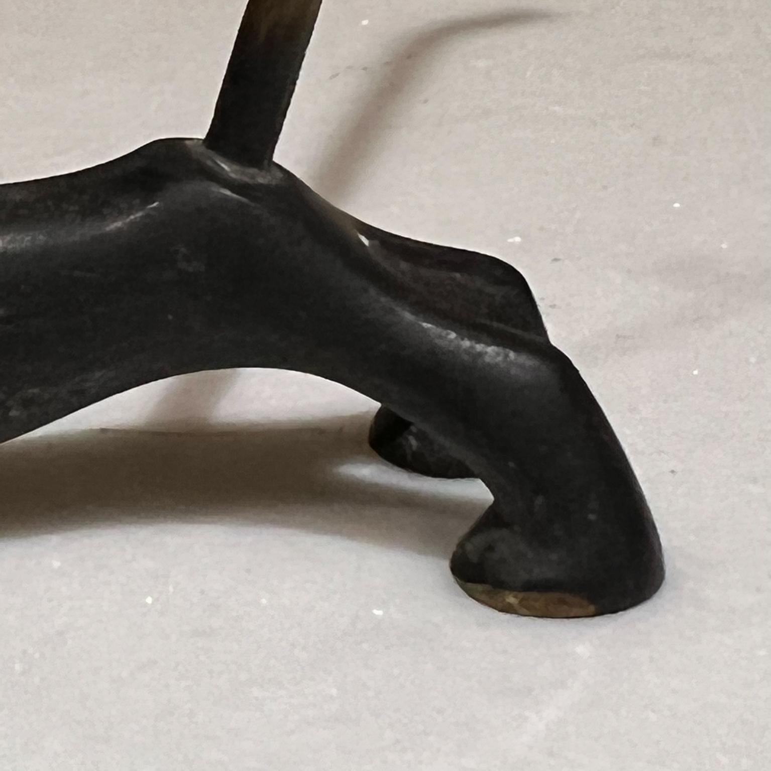 1940s Beagle Doggy Bronze Sculpture Ring Holder by Richard Rohac Austria 1