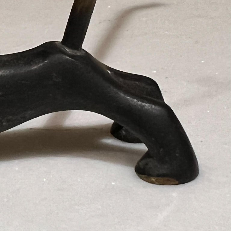 1940s Beagle Doggy Bronze Sculpture Ring Holder by Richard Rohac Austria For Sale 1