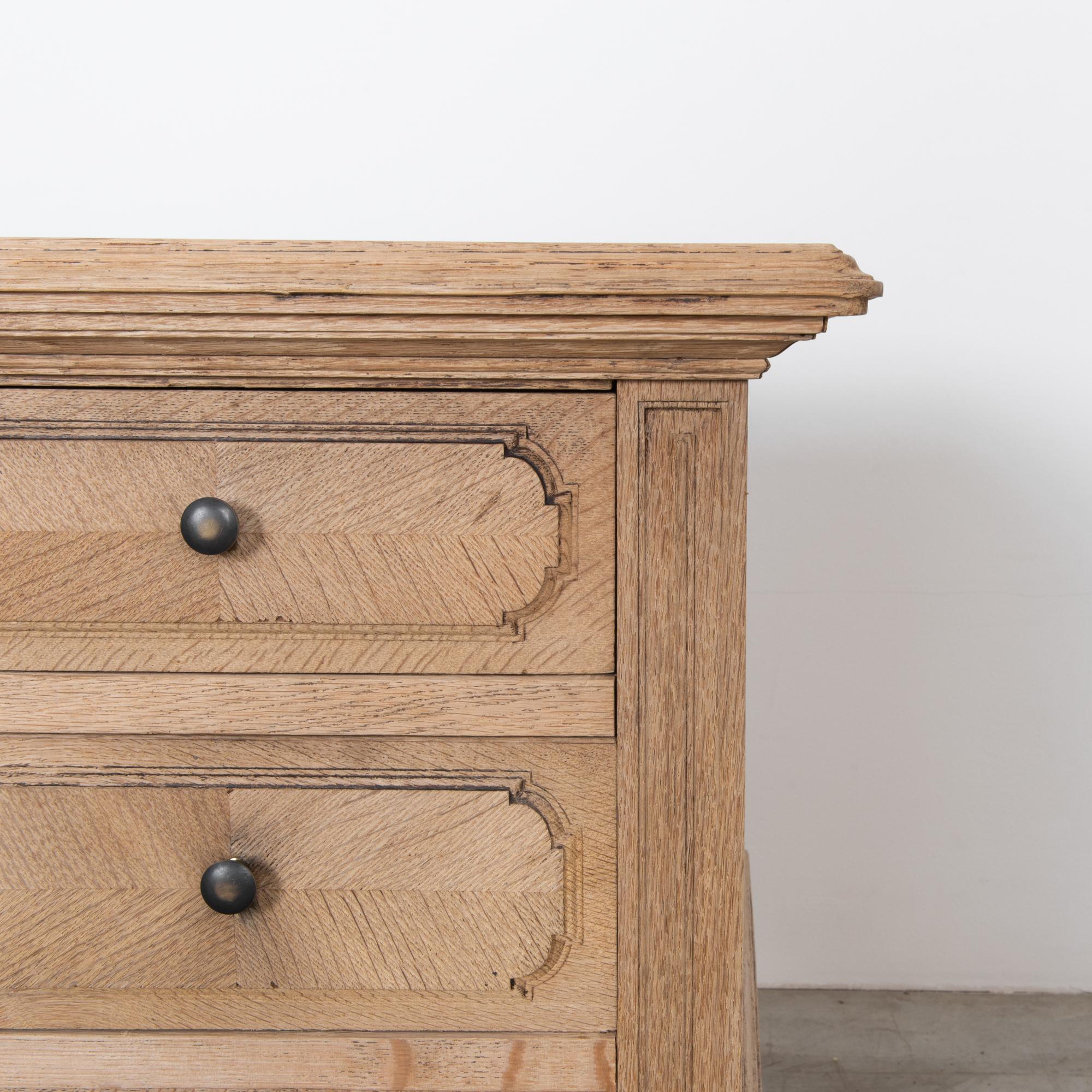 Mid-20th Century 1940s Belgian Oak Desk