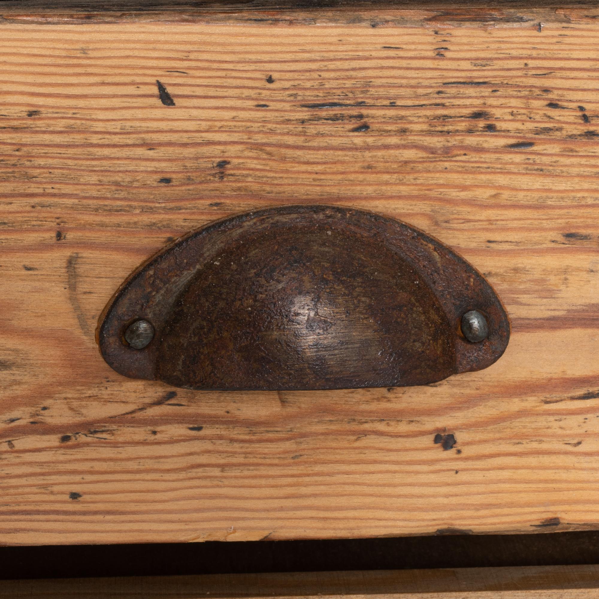 1940s Belgian Wooden Shop Counter on Wheels 3