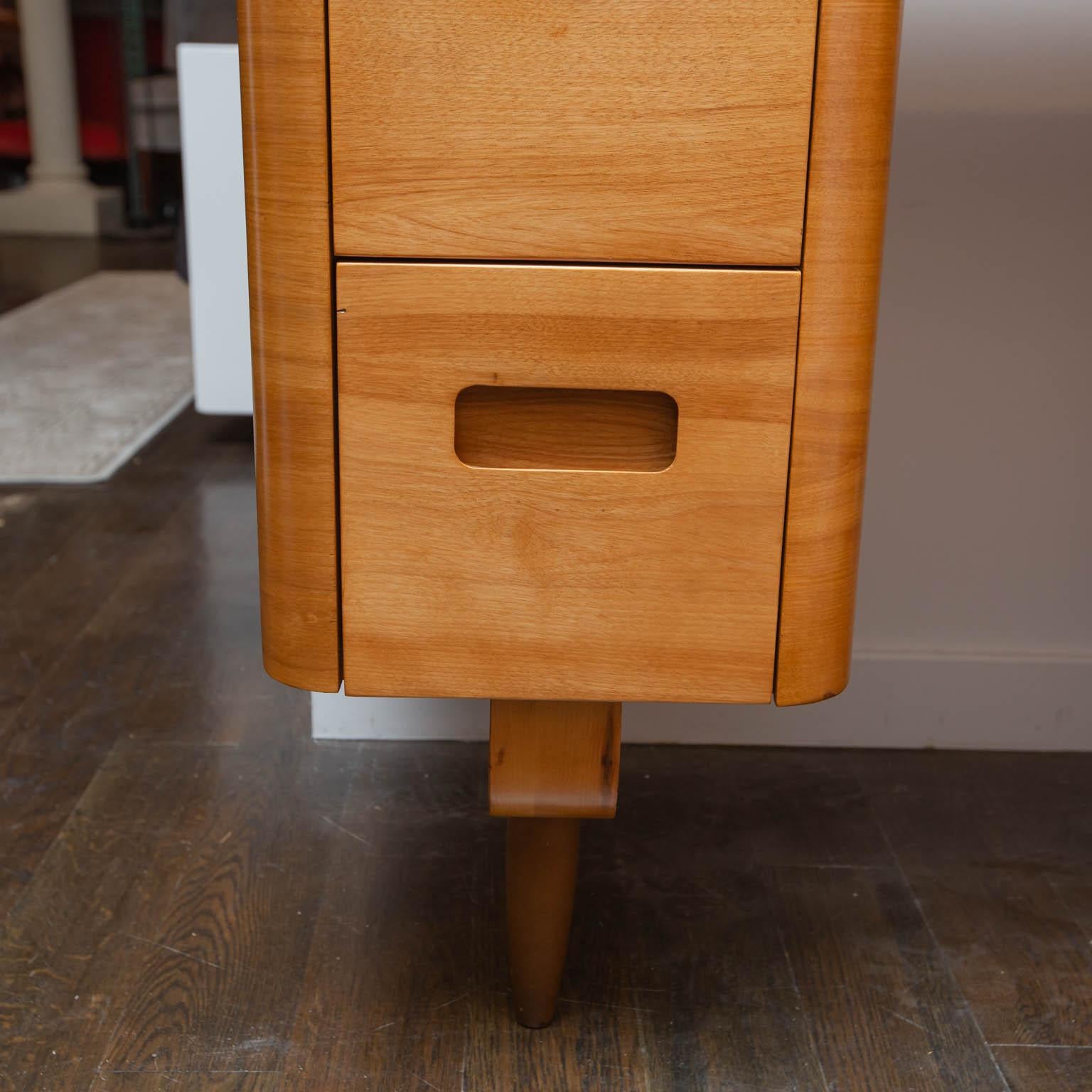 Mid-Century Modern 1940s Bent Plywood Desk by Paul Goldman for Plymodern
