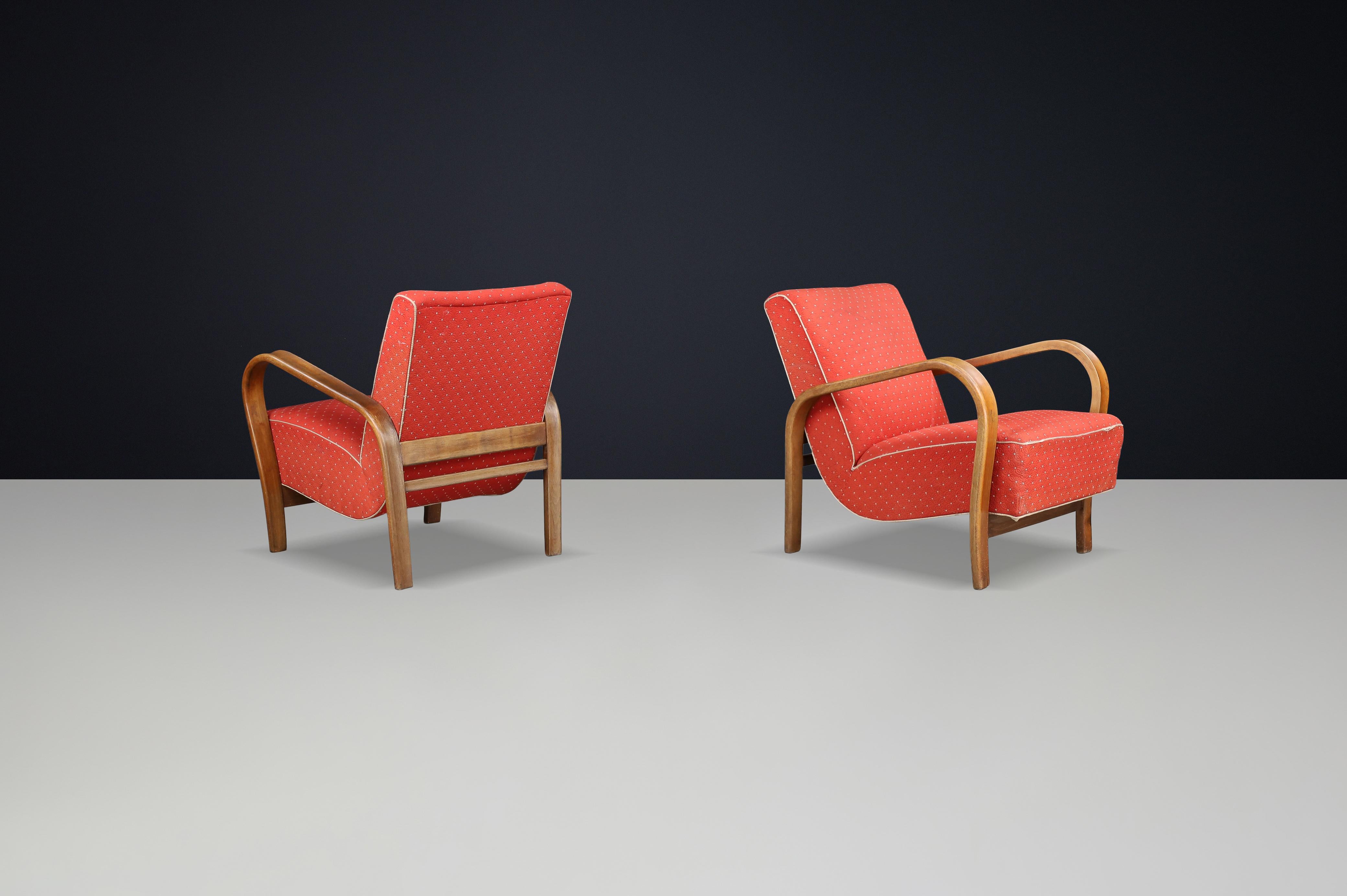 20th Century 1940s Bentwood Armchairs by Koželka & Kropáček – Prague, Czechoslovakia For Sale