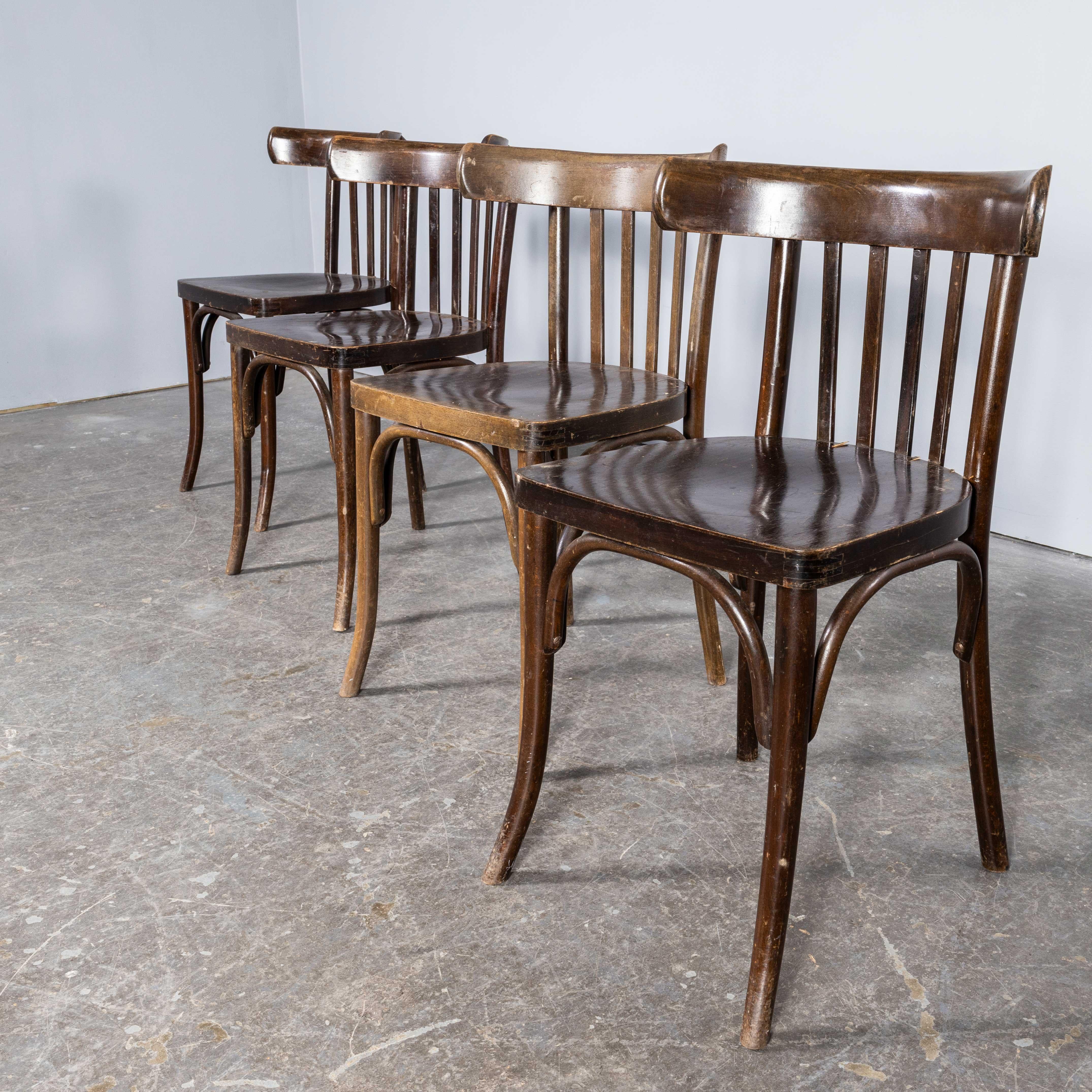 Mid-20th Century 1940’s Bentwood Debrecen Classic Back Dining Chairs – Set Of Four For Sale