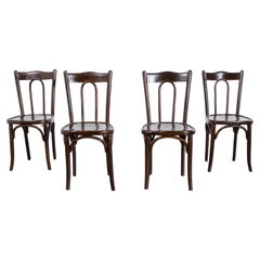 1940's Bentwood Debrecen Classic Back Dining Chairs - Set Of Four