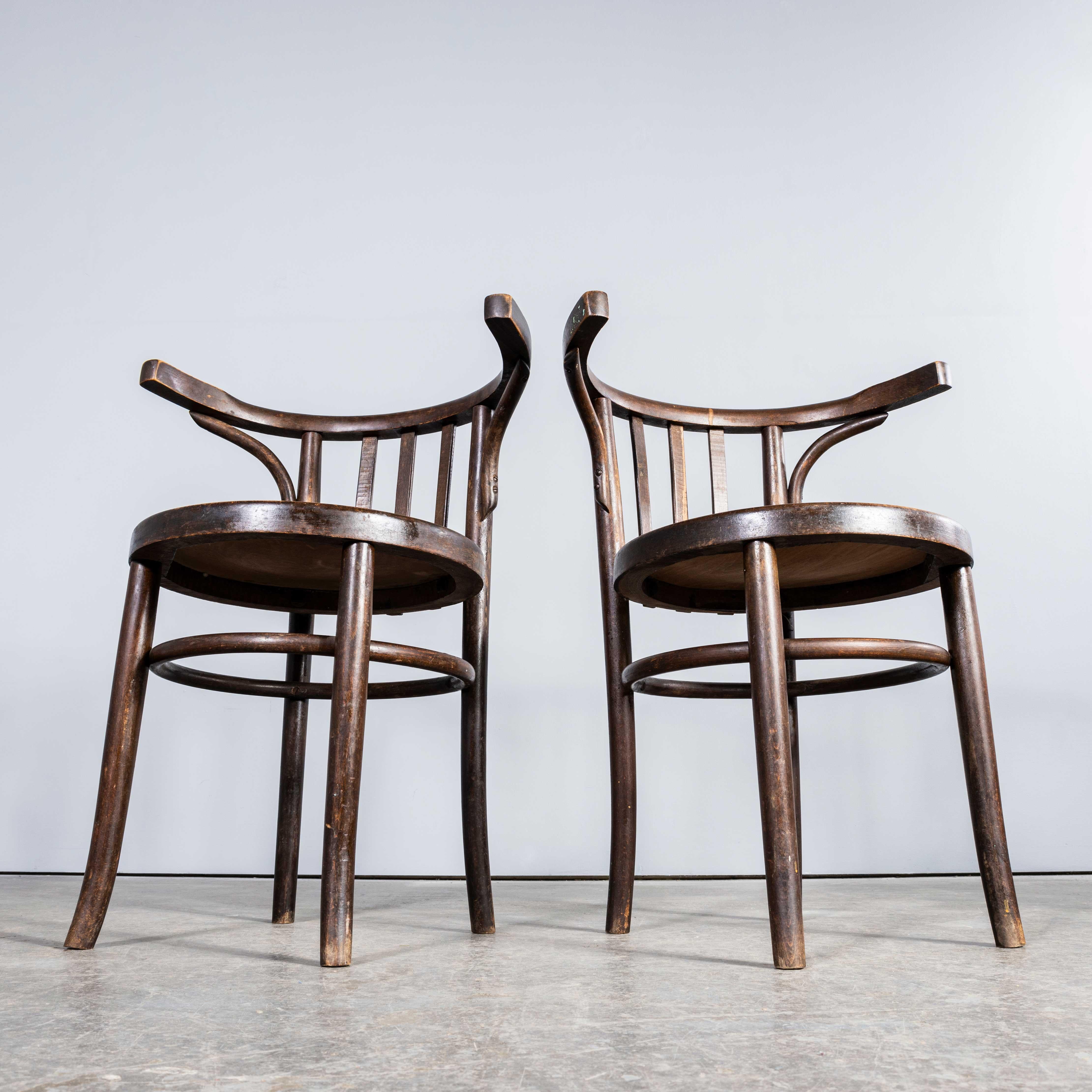 1940’s Bentwood Debrecen Crescent Back Dining Chairs – Pair 6