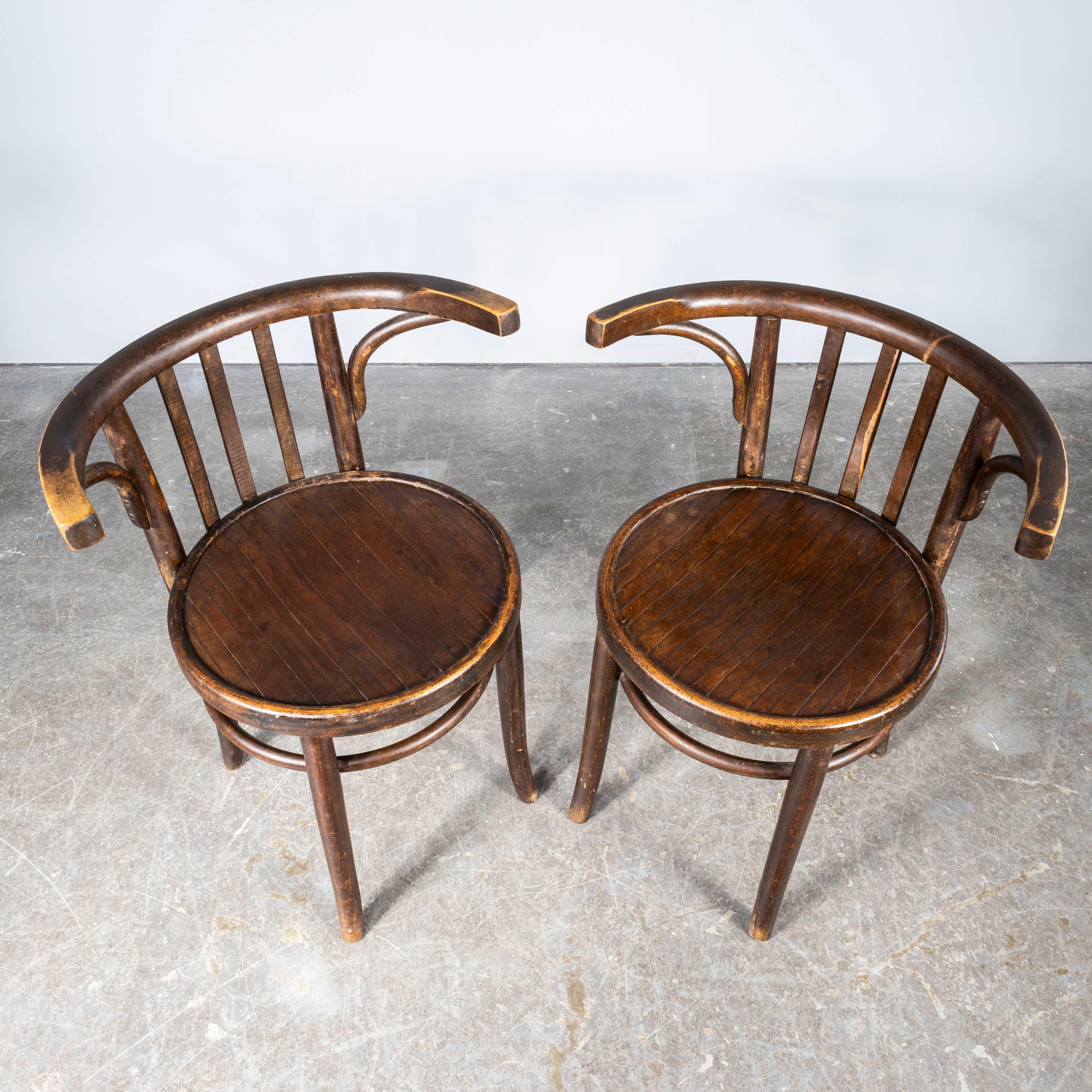 1940’s Bentwood Debrecen Crescent Back Dining Chairs – Pair 3