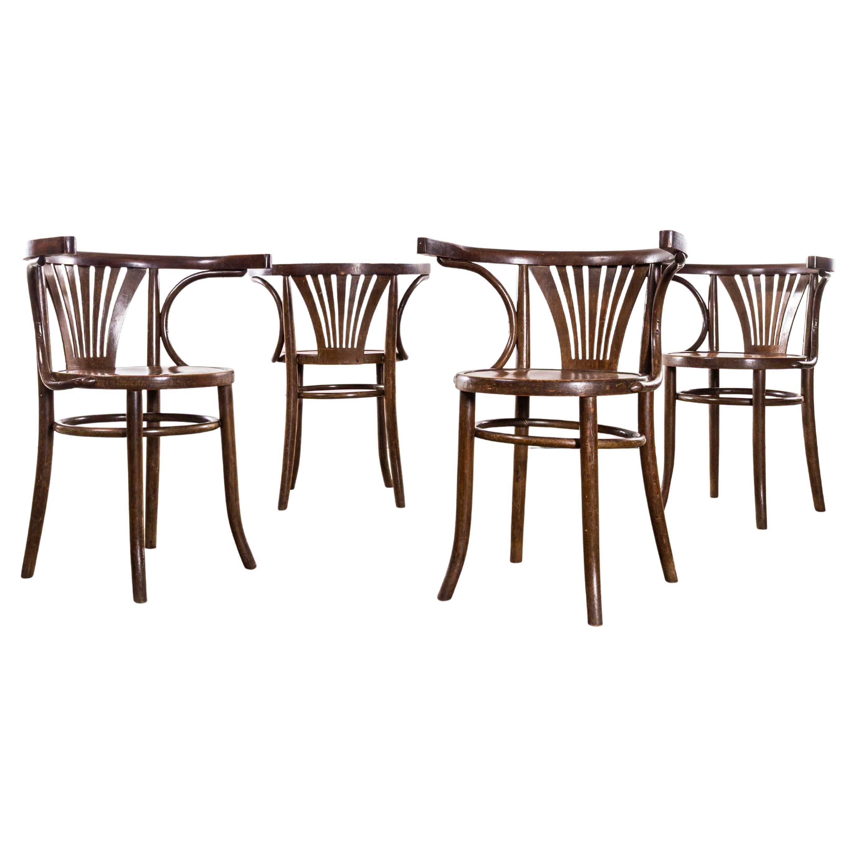 1940’s Bentwood Debrecen Dining Arm Chairs – Set Of Four