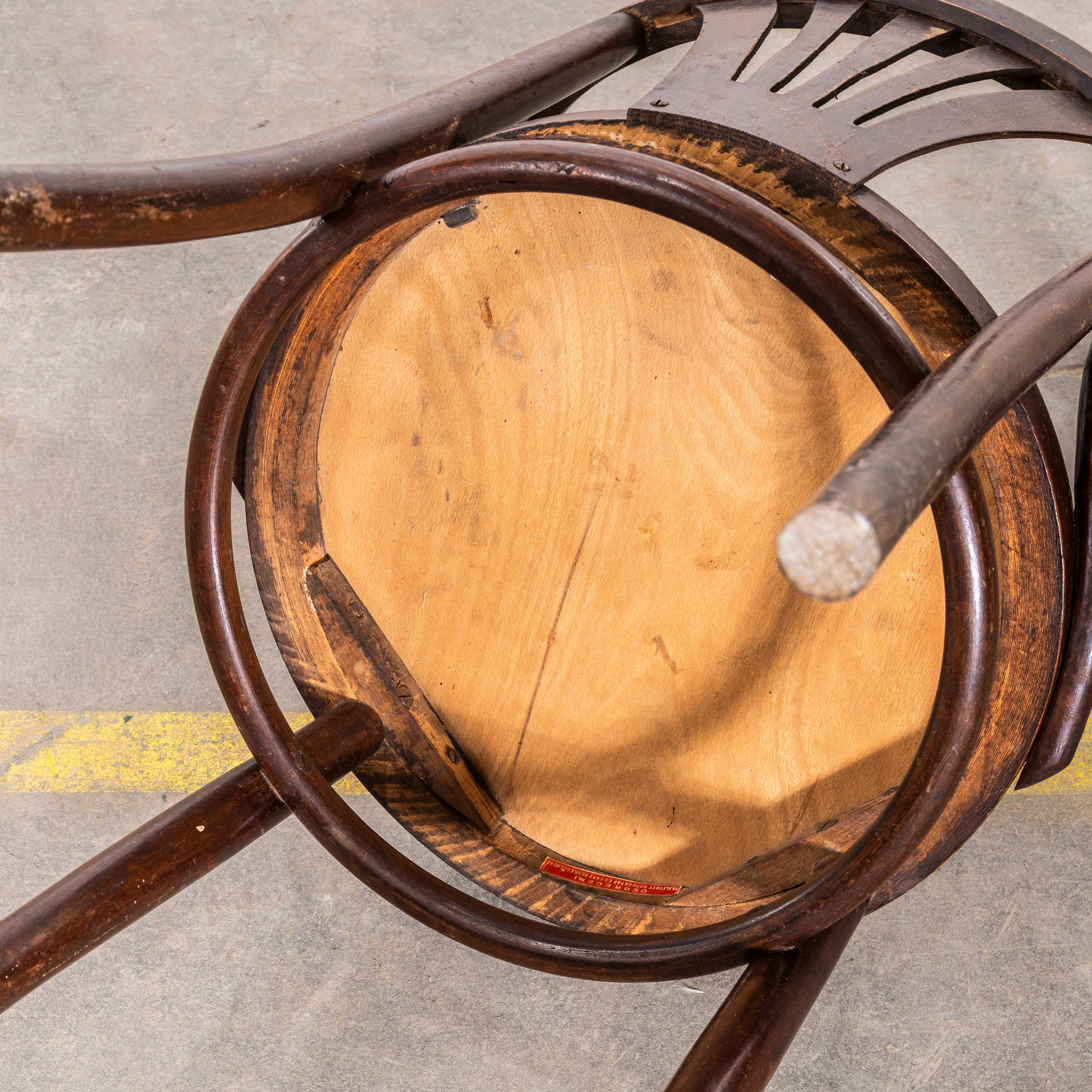 1940's Bentwood Debrecen Dining Arm Chairs - Set von sechs im Angebot 5