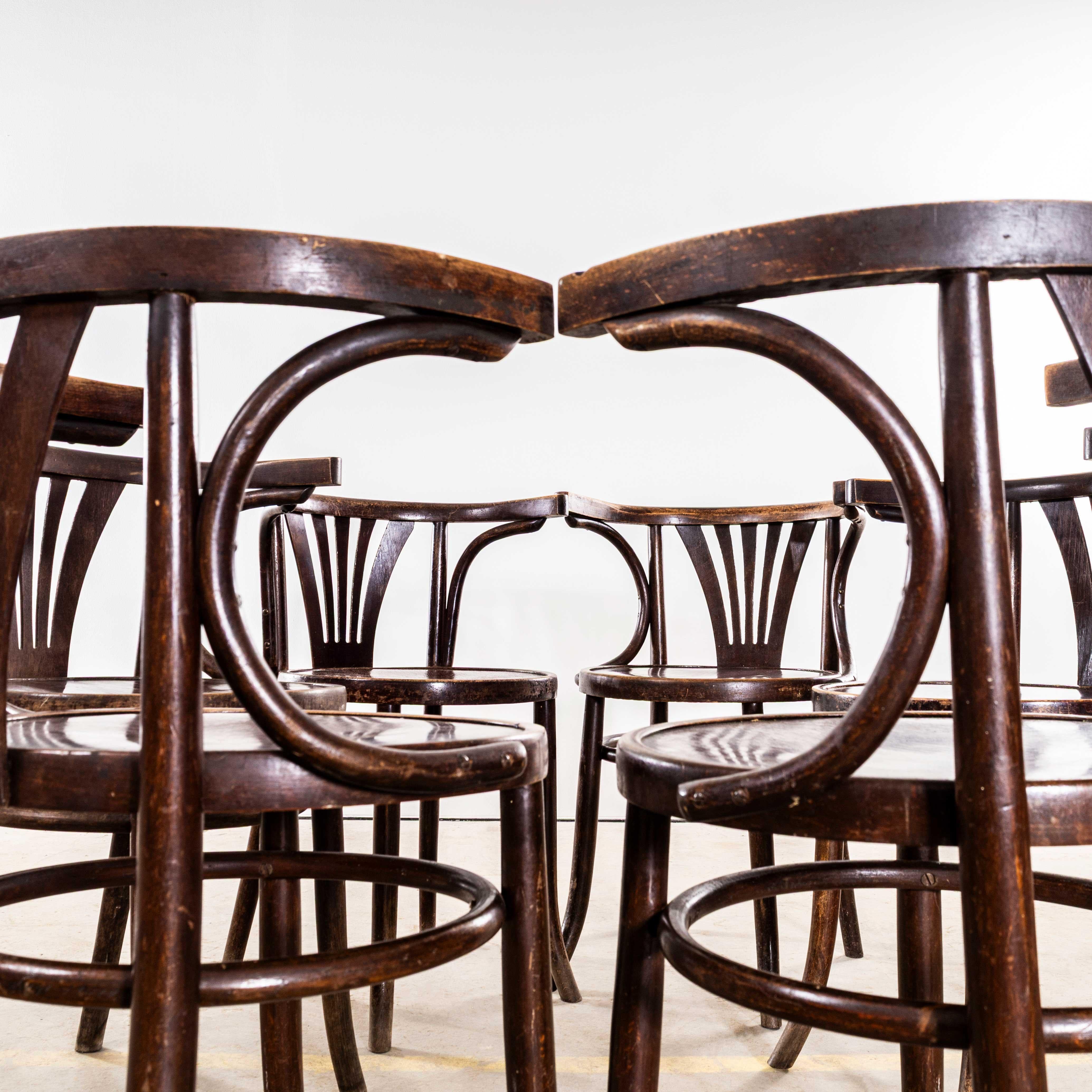 1940's Bentwood Debrecen Dining Arm Chairs - Set von sechs (Mitte des 20. Jahrhunderts) im Angebot