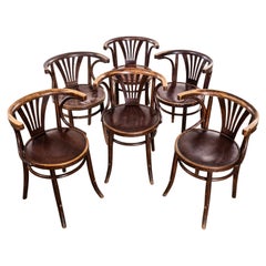 1940’s Bentwood Debrecen Dining Arm Chairs – Set Of Six