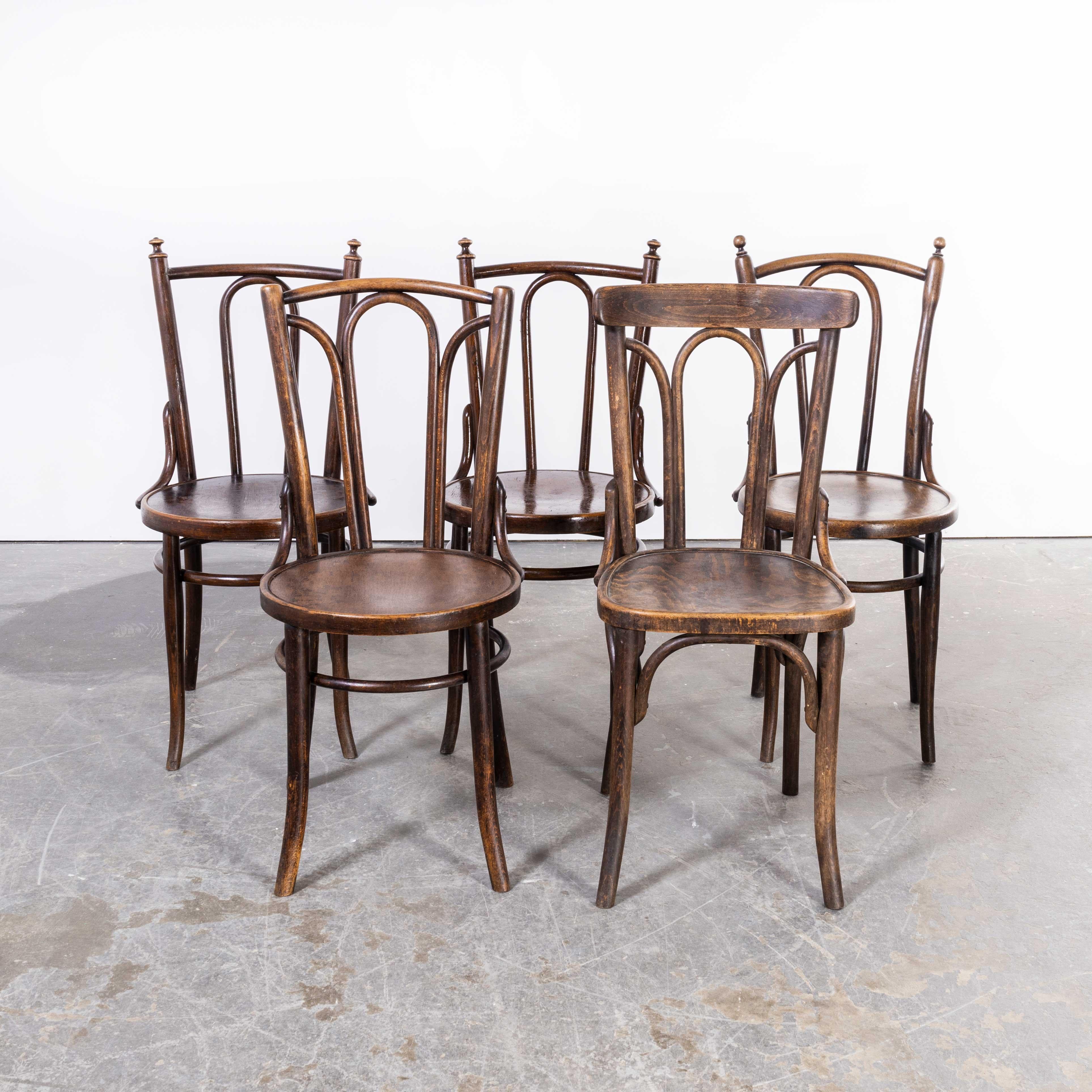 1940's, Bentwood Debrecen Dining Chairs, Harlequin Set of Five 5