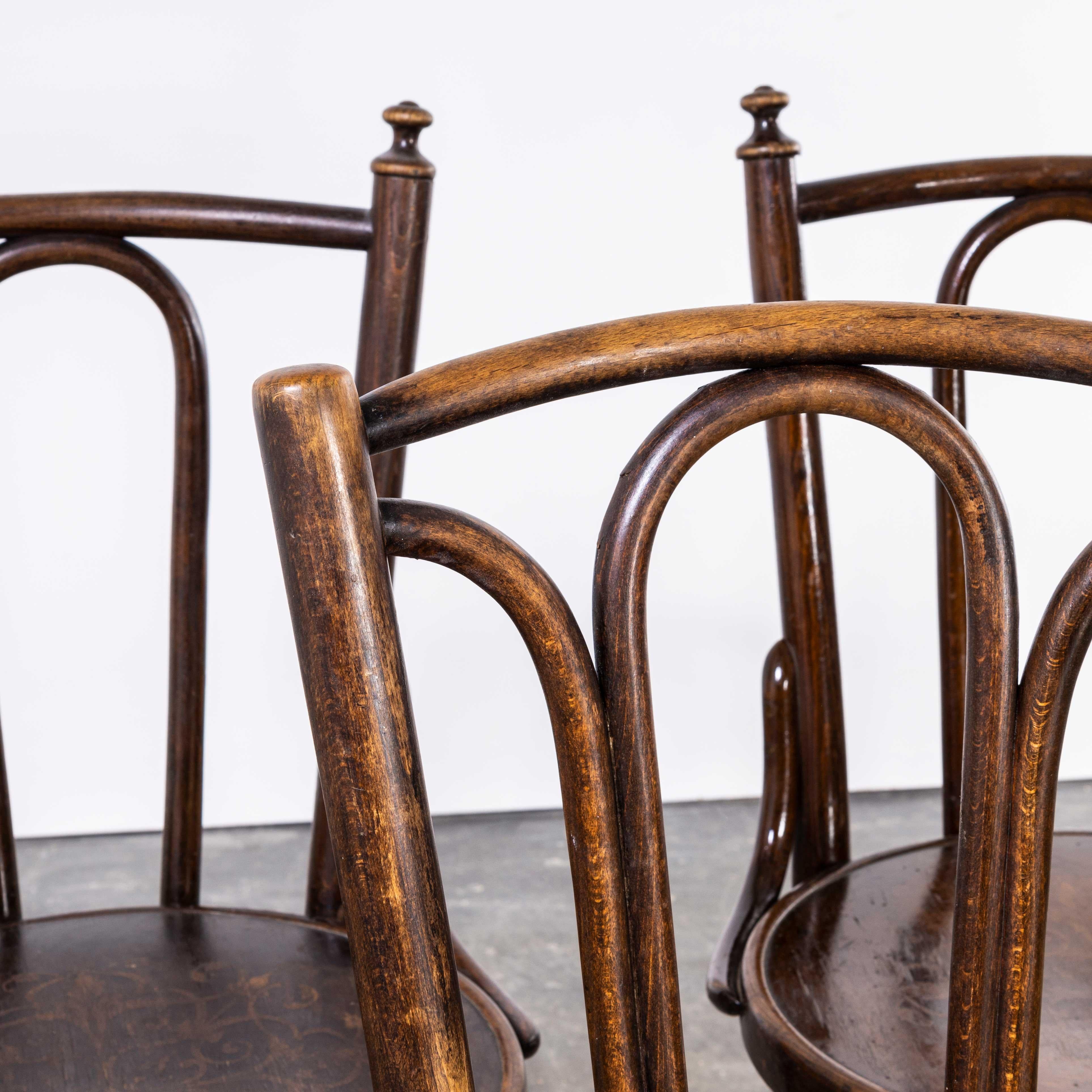 1940's, Bentwood Debrecen Dining Chairs, Harlequin Set of Five 6