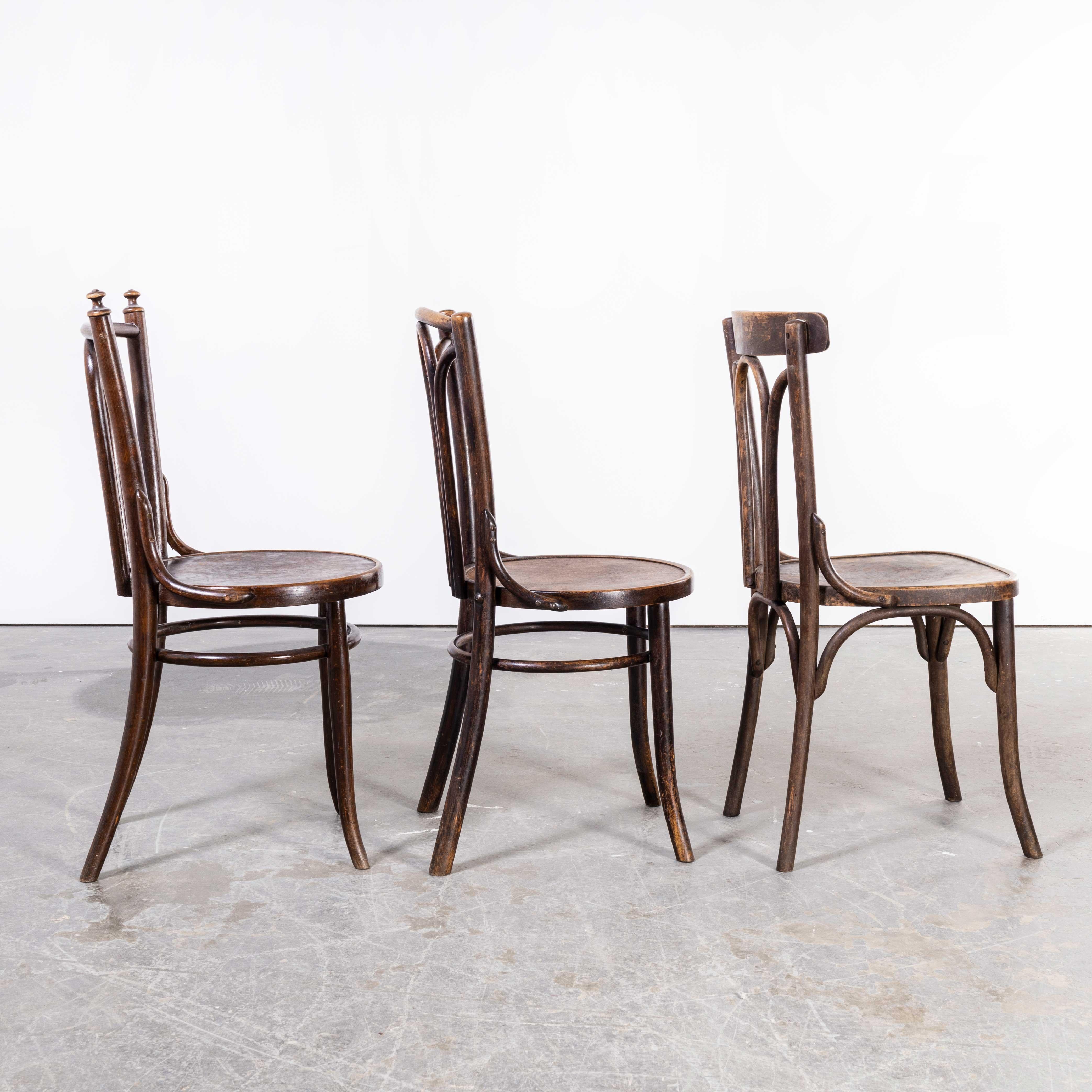 Mid-20th Century 1940's, Bentwood Debrecen Dining Chairs, Harlequin Set of Five