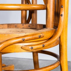 1940’s Bentwood Debrecen Fan Back Dining Chairs – Light Oak Pair