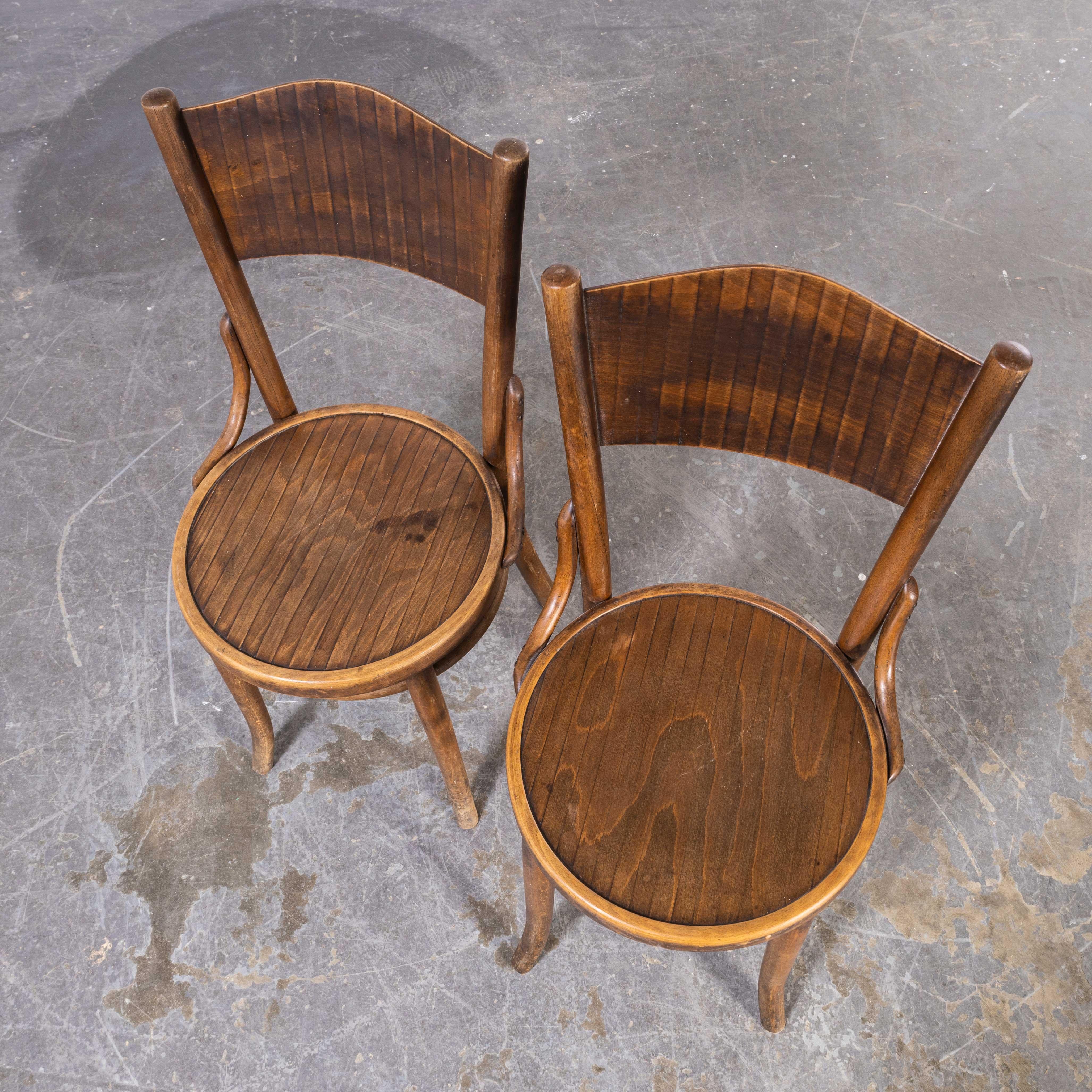 1940’s Bentwood Debrecen moustache back dining chairs – pair
1940’s Bentwood Debrecen moustache back dining chairs – pair. It is hard to be precise about the origin of these chairs as little history is known, but what we do know is at the beginning