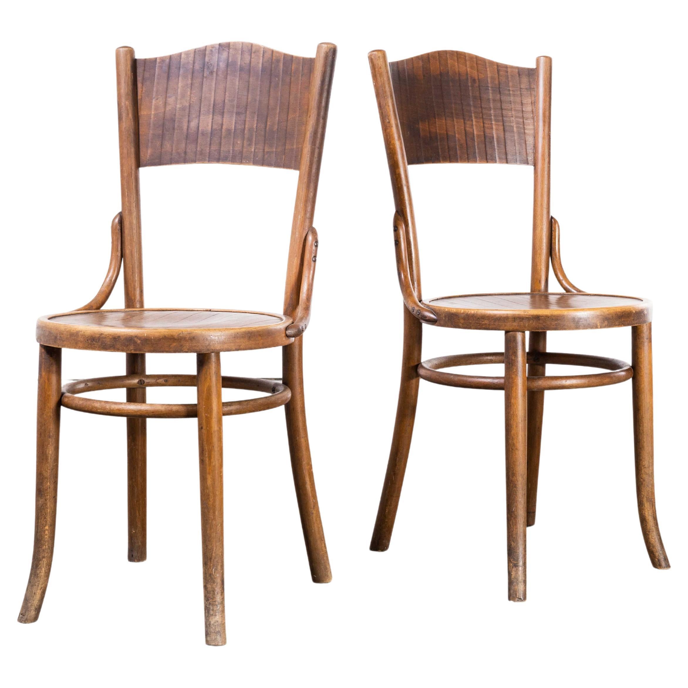 1940's, Bentwood Debrecen Moustache Back Dining Chairs, Pair For Sale