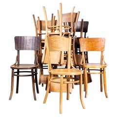 1940's Bentwood Debrecen Panel Back Dining Chairs - Mixed-Set of 4