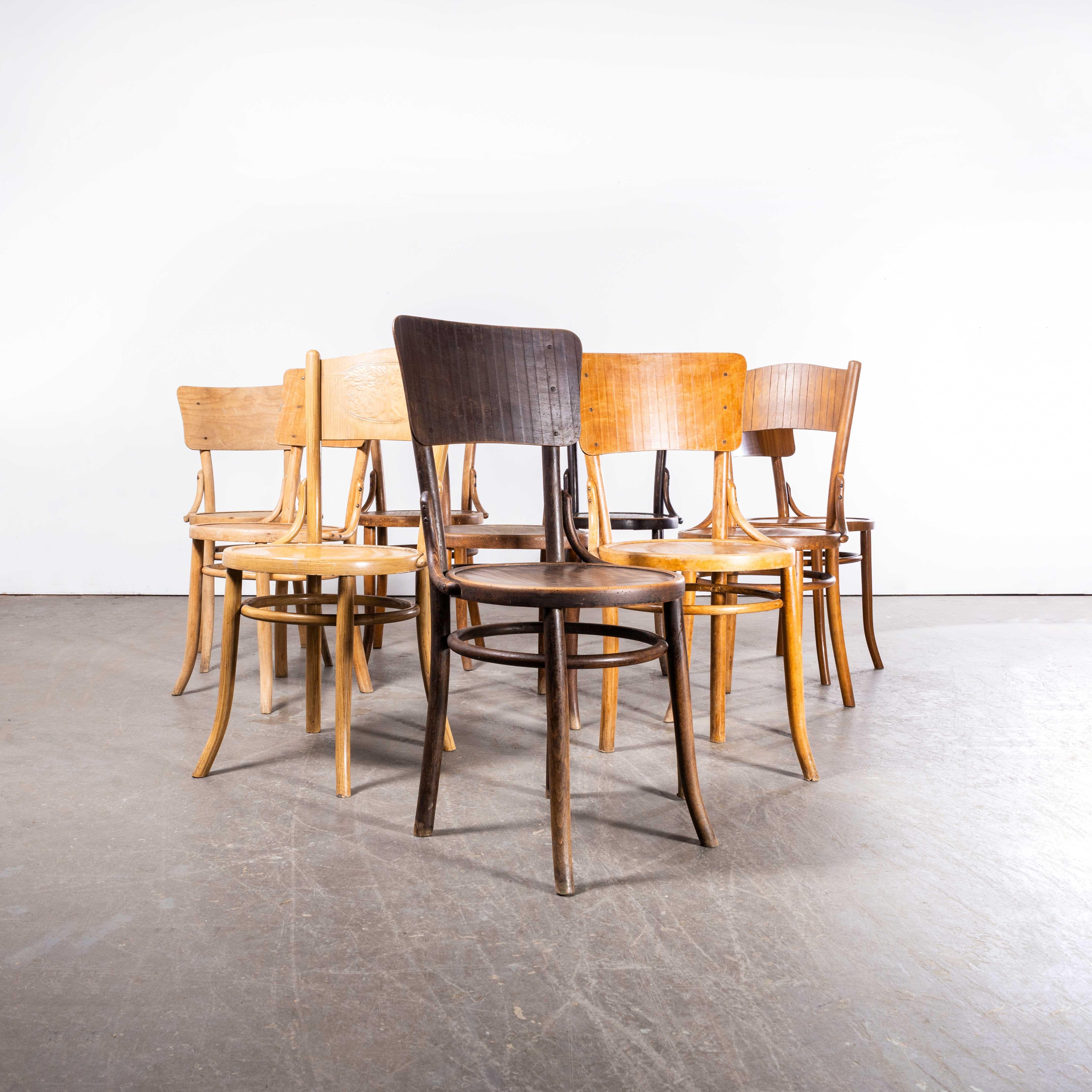 1940's Bentwood Debrecen Panel Back Dining Chairs - Mixed - Set Of Ten For Sale 8