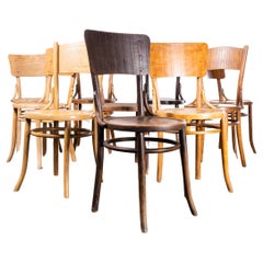 Vintage 1940's Bentwood Debrecen Panel Back Dining Chairs - Mixed - Set Of Ten