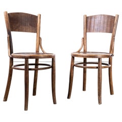 1940's Bentwood Debrecen Stamped Back Dining Chairs - Pair