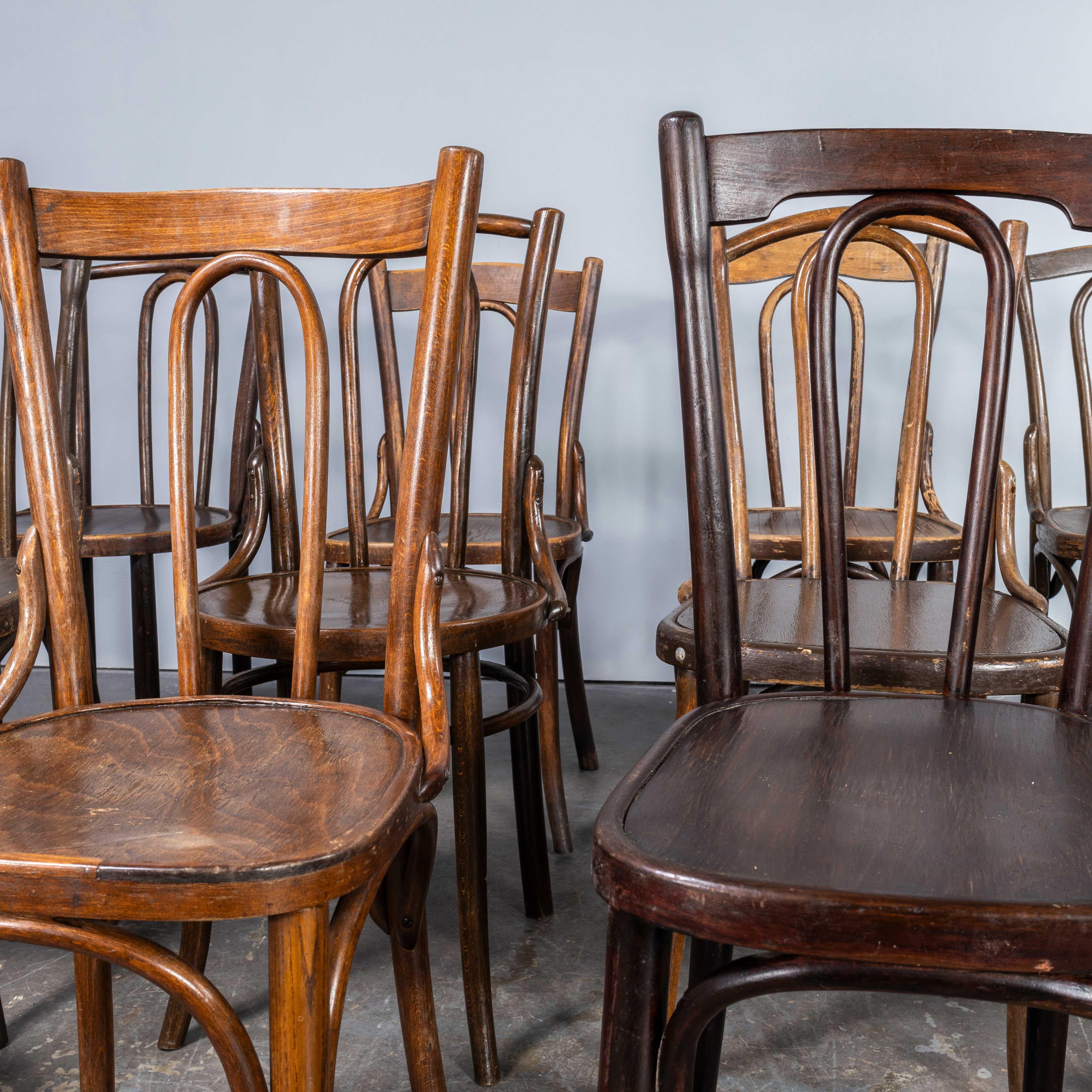 1940's Bentwood Debrecen Thonet Classic Back Dining Chairs - Set Of Twelve In Good Condition In Hook, Hampshire