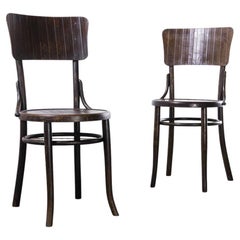 1940's Bentwood Debrecen Walnut Dining Chairs - Pair