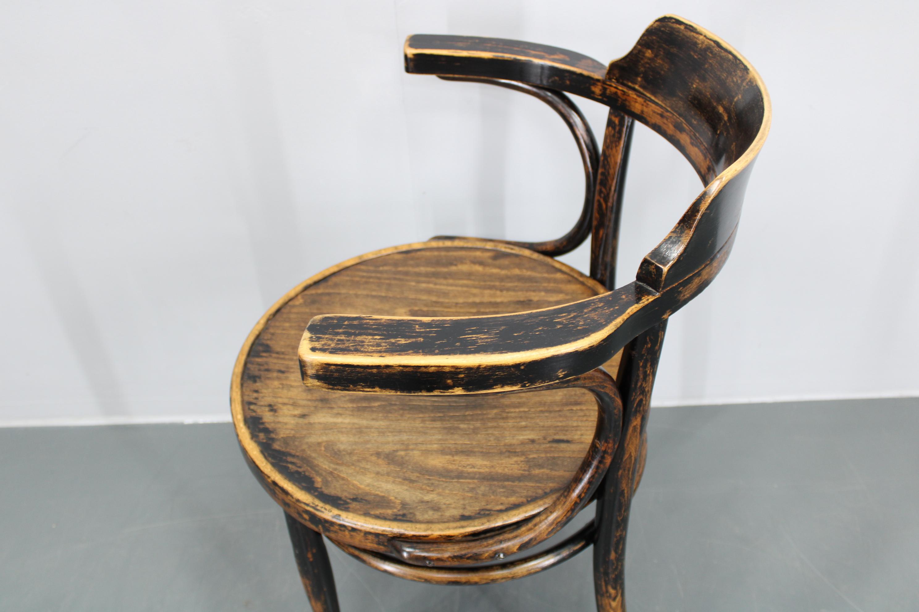 1940s Bentwood Office or Side Chair, Czechoslovakia For Sale 6