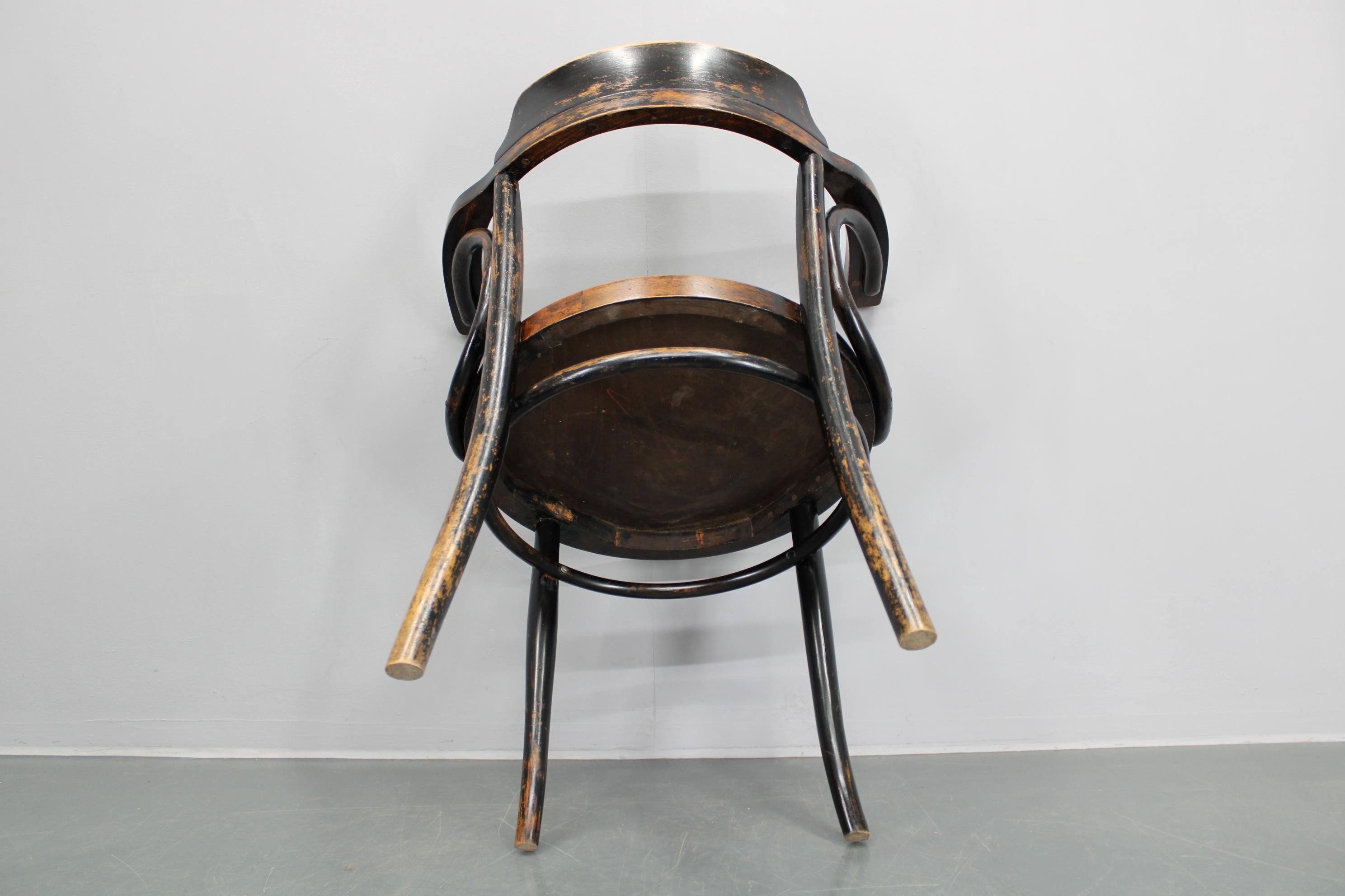1940s Bentwood Office or Side Chair, Czechoslovakia For Sale 10