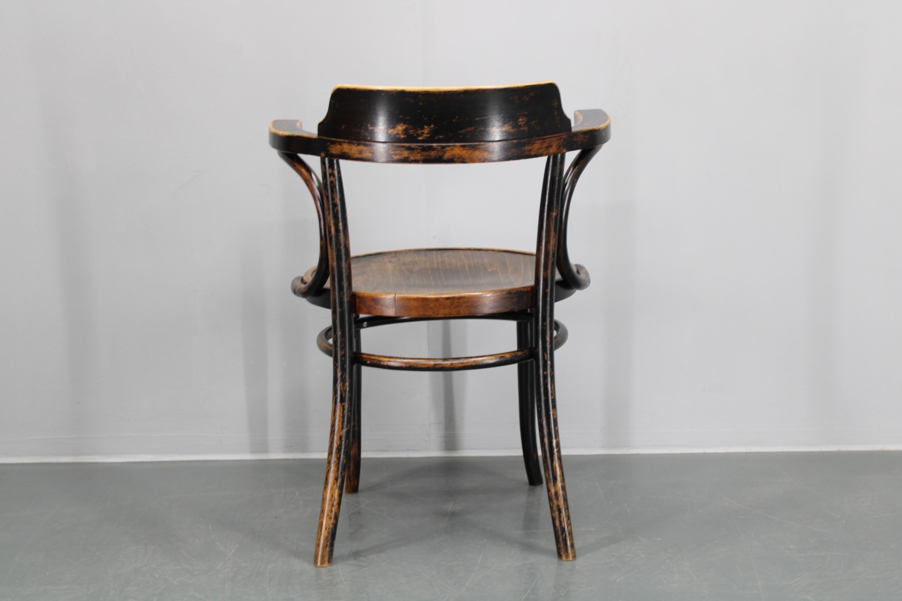 Mid-20th Century 1940s Bentwood Office or Side Chair, Czechoslovakia For Sale