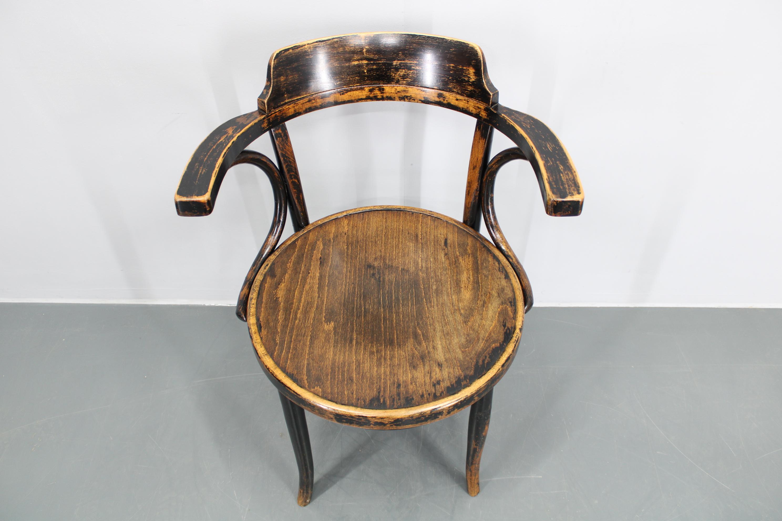 1940s Bentwood Office or Side Chair, Czechoslovakia For Sale 2