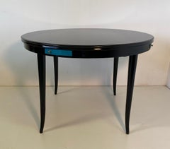 1940s Black and Blue Shagreen Game Table, Italy