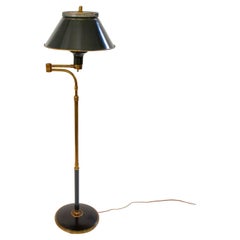 1940’s Black and Gold Tole Telescoping Floor Lamp