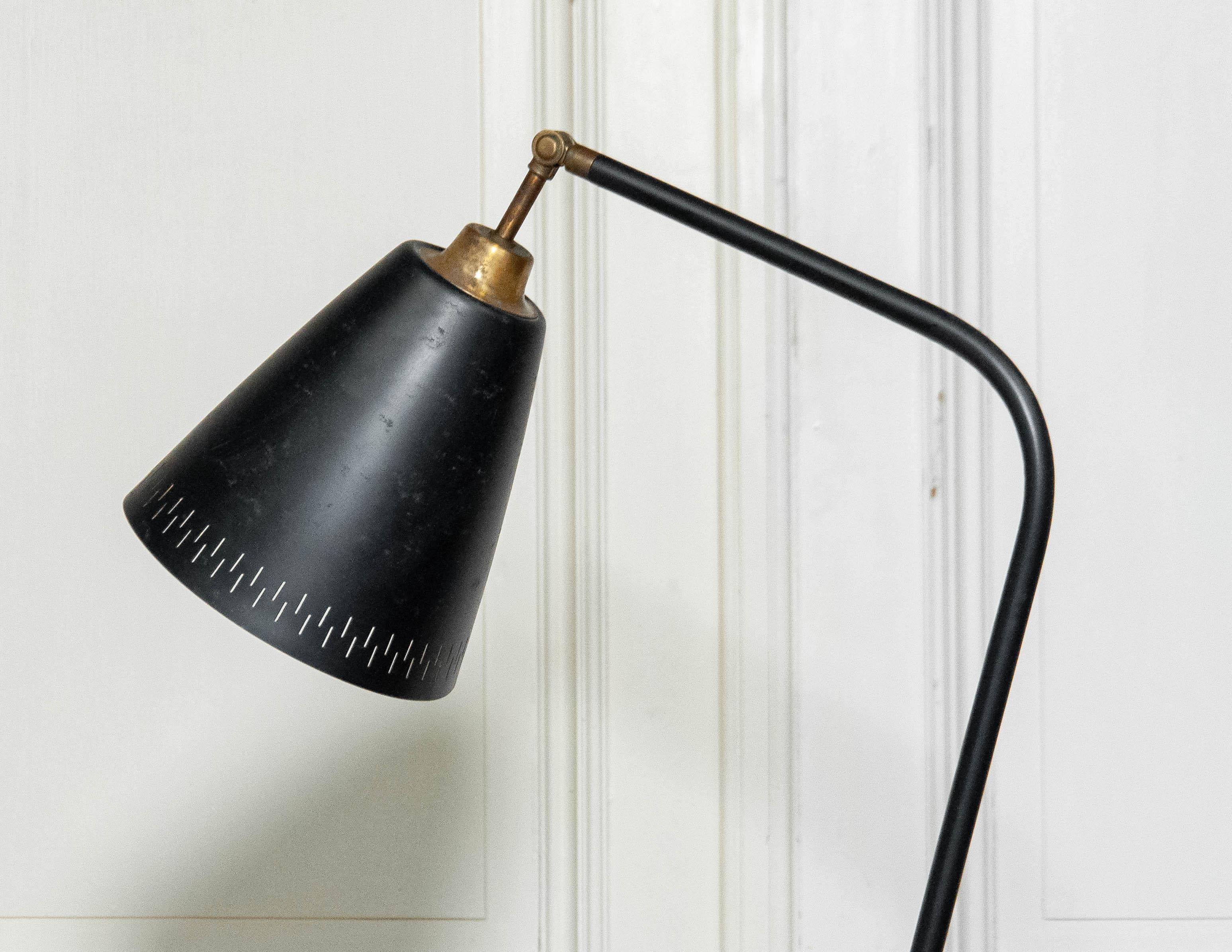 Svedese Lampada da terra Grasshopper nera degli anni '40, Svezia in vendita