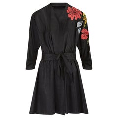 1940s Black Grosgrain Kimono Style Jacket