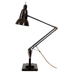 1940s Black Herbert Terry & Sons 2-step Anglepoise Desk Task Lamp 1227 Bakelite