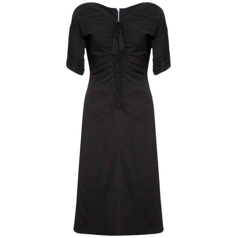 Black jersey wiggle dress Clearance