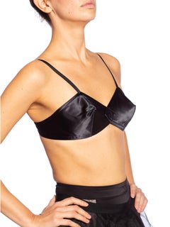 1940'S Black Satin Bra
