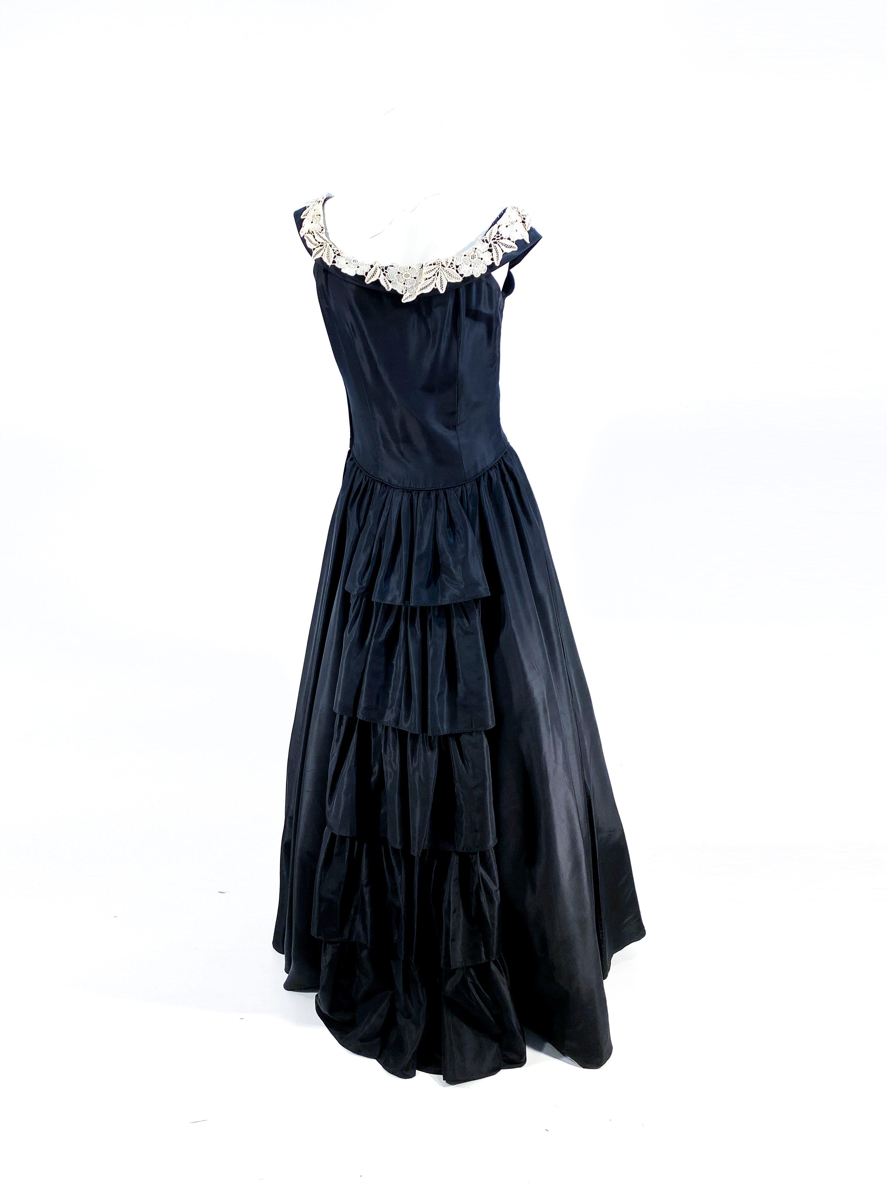 black fishtail dress evening