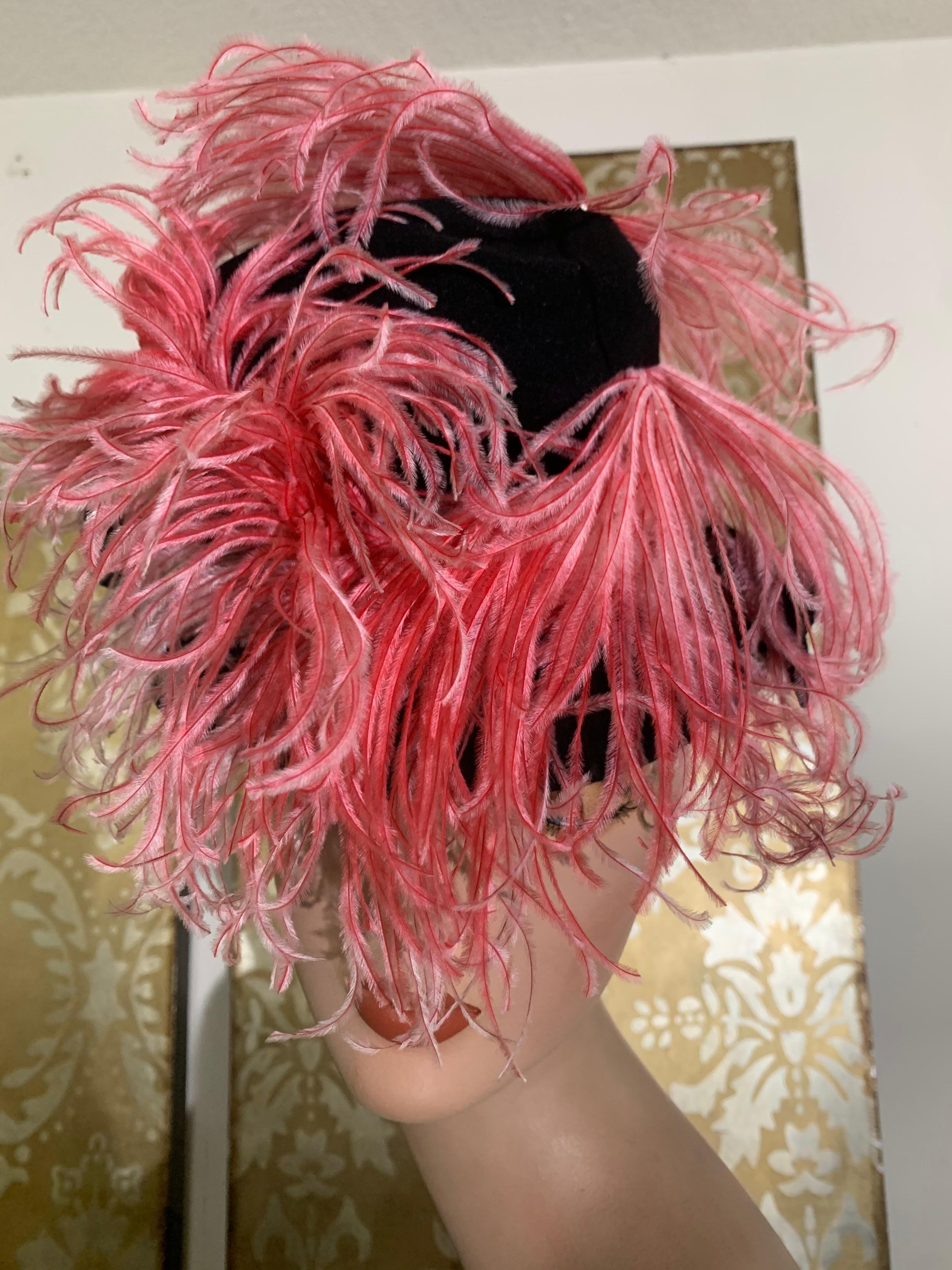 1940s Black Wool Felt Tall-Crown 