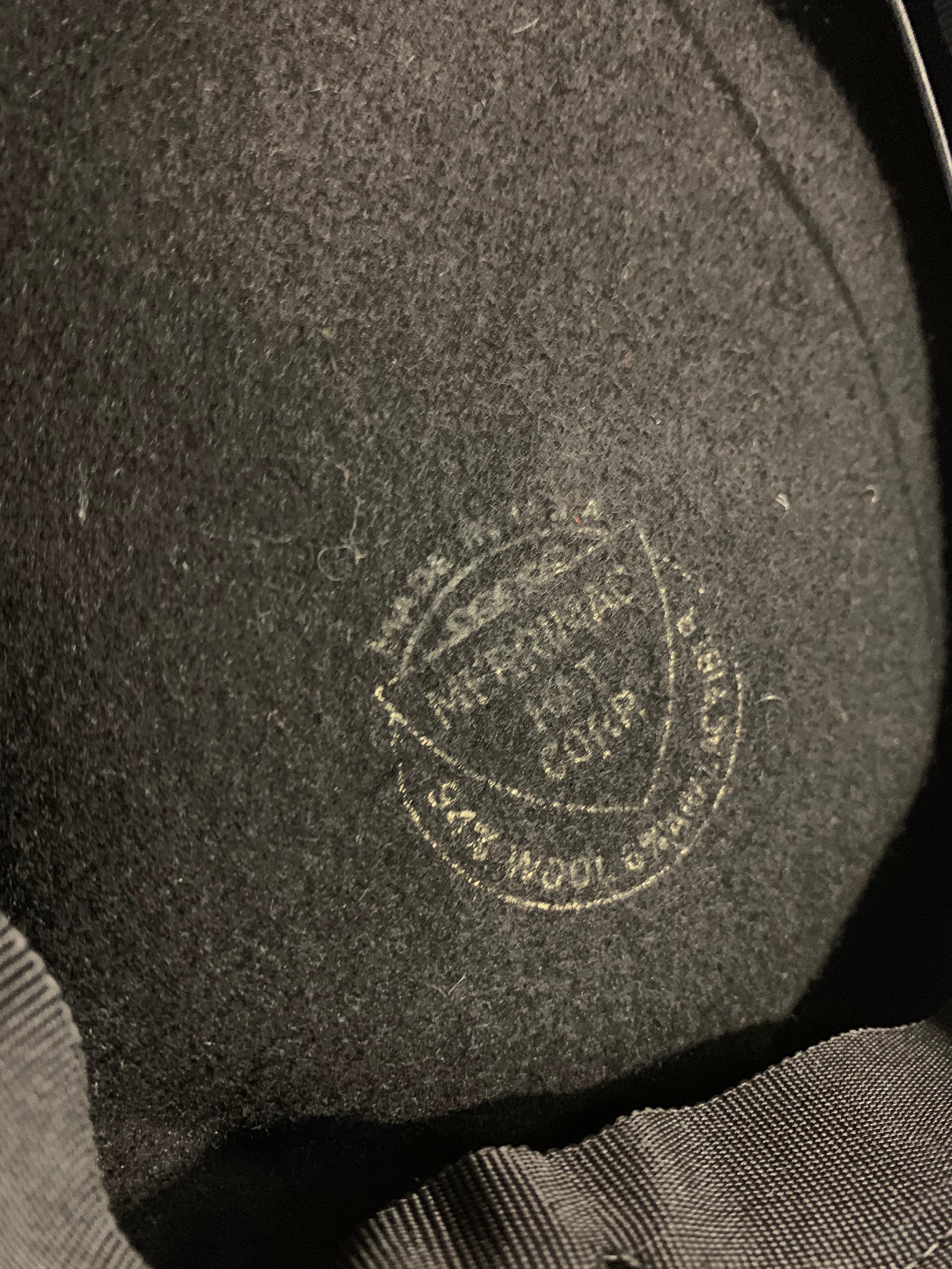1940s Black Wool Felt Wide Brimmed Hat W/ Marquis-Shaped Cut-Outs And Veil 10
