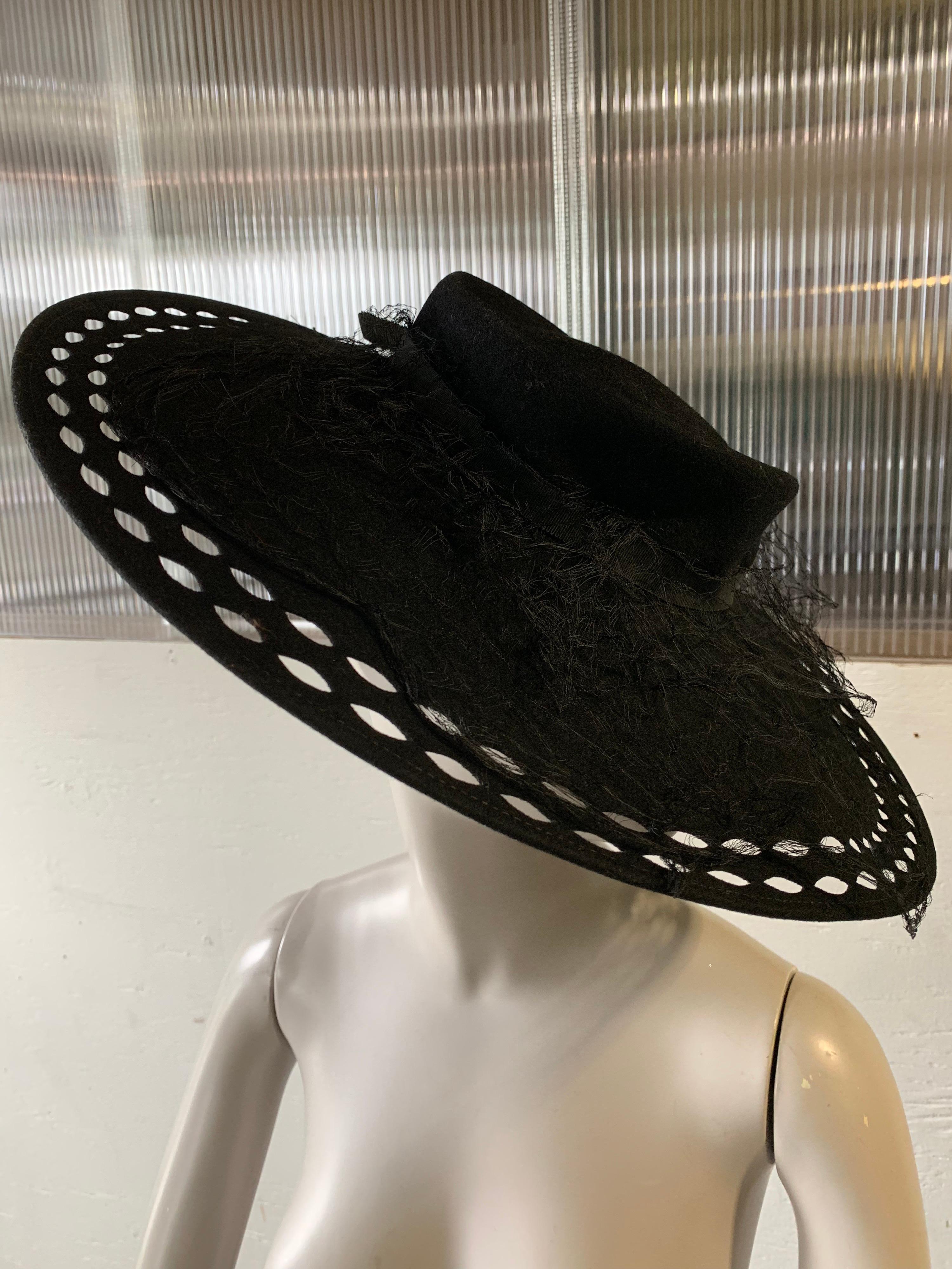 wide brim hat with veil