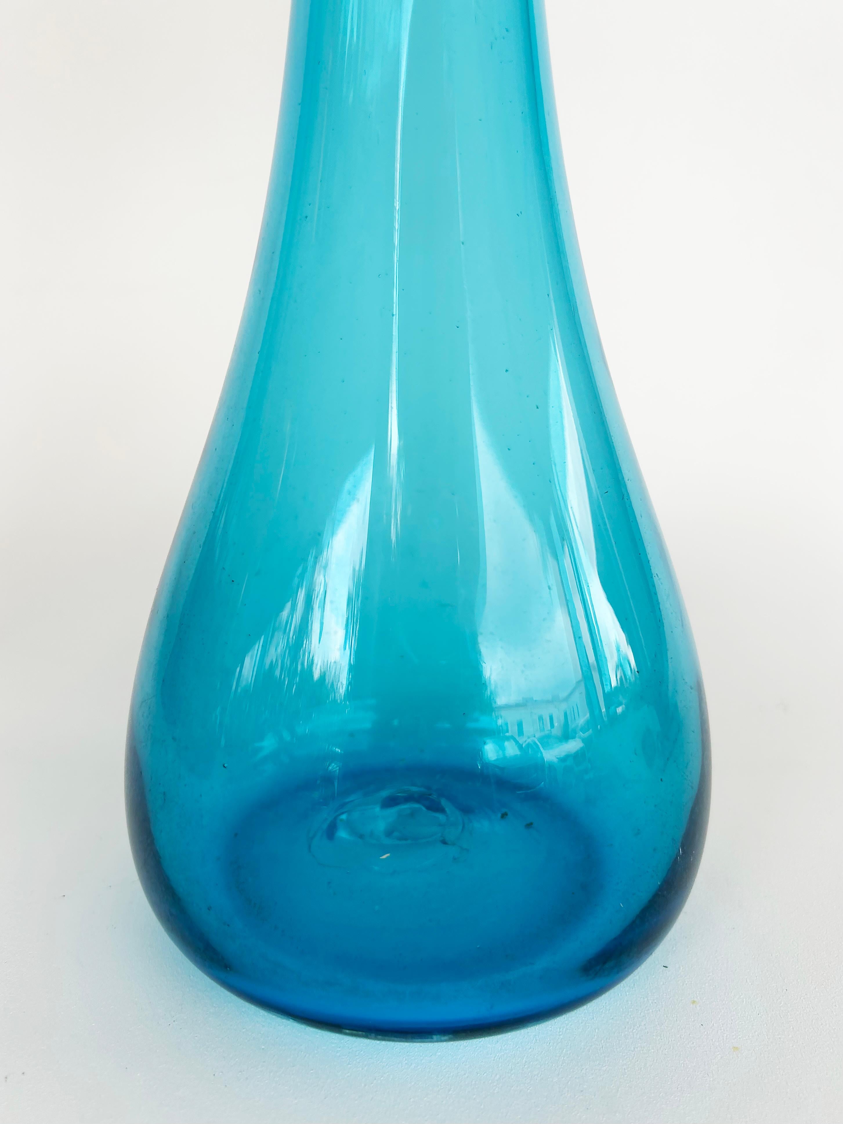 Americano Vaso in vetro artistico Blenko degli anni '40 di Wayne Husted #4616 in vendita