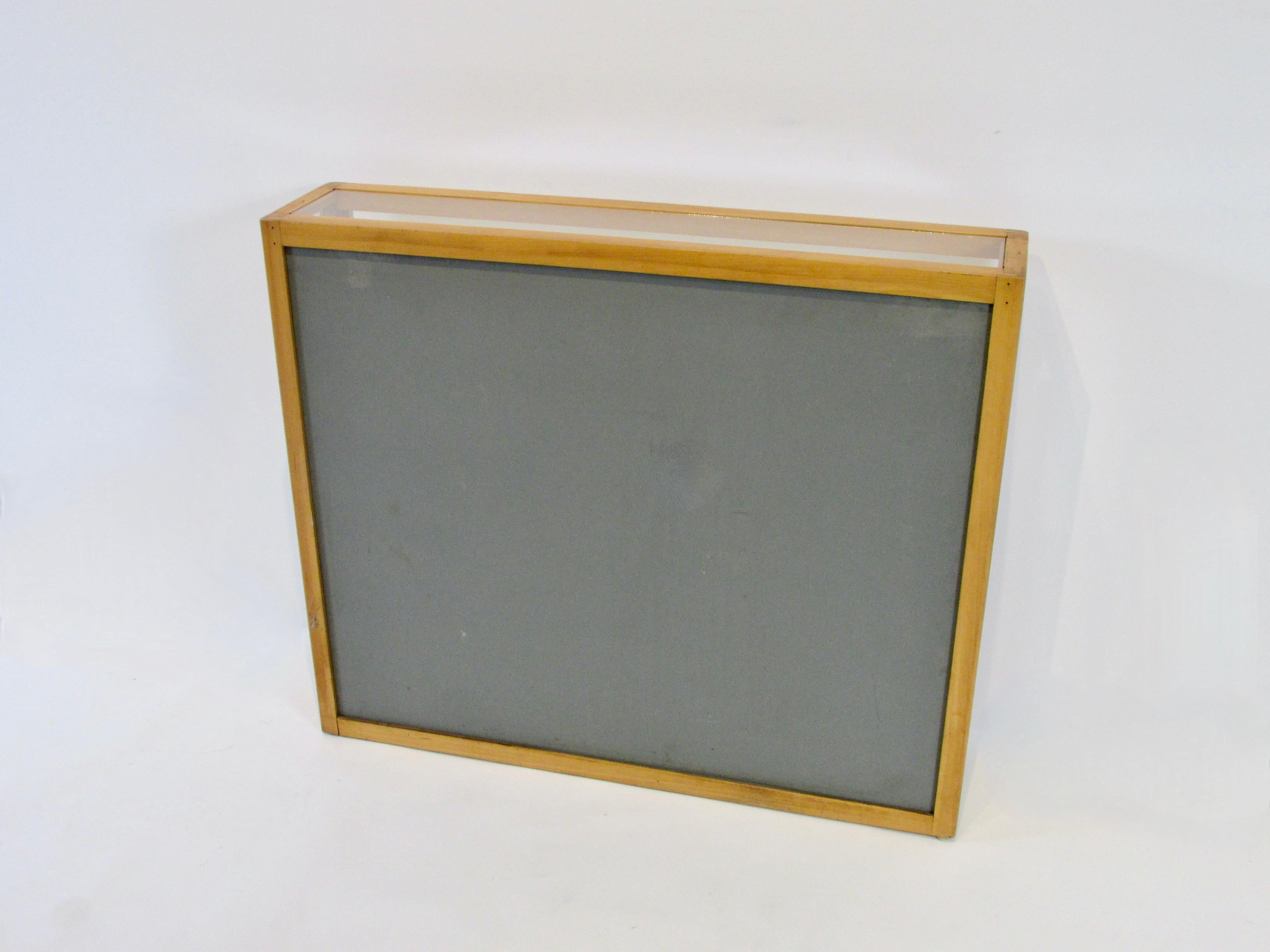 1940s Blonde Wood with Glass Collectors Showcase For Sale 5